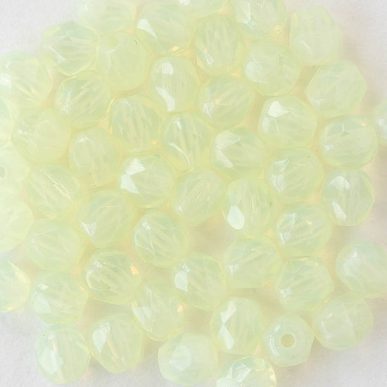 4mm Firepolished Round Glass Beads - Jonquil - 50 beads