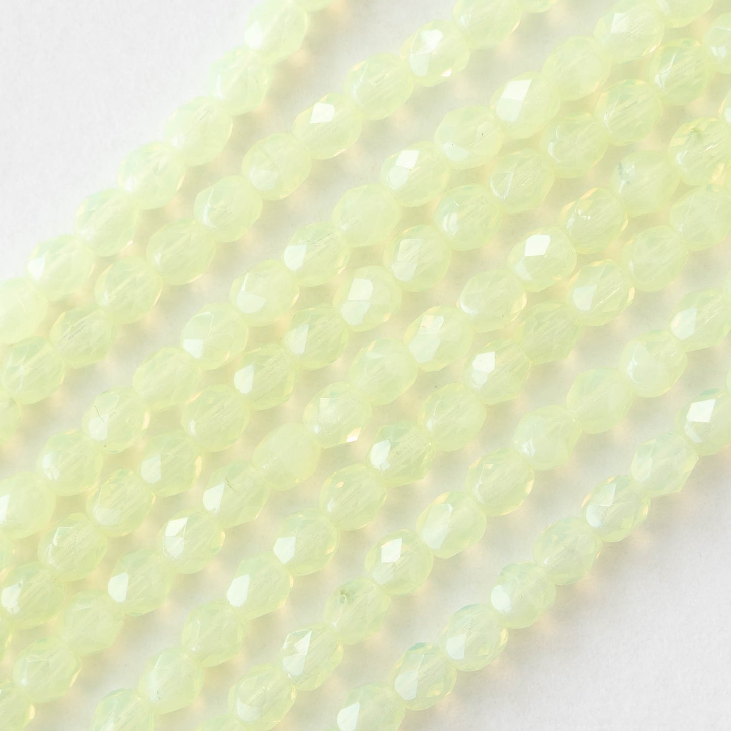 4mm Firepolished Round Glass Beads - Jonquil - 50 beads