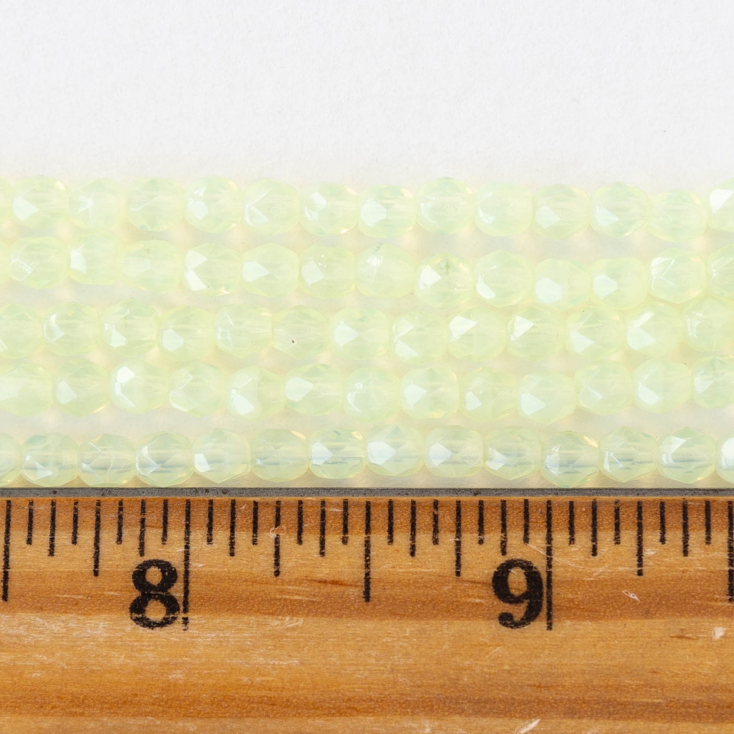 4mm Firepolished Round Glass Beads - Jonquil - 50 beads