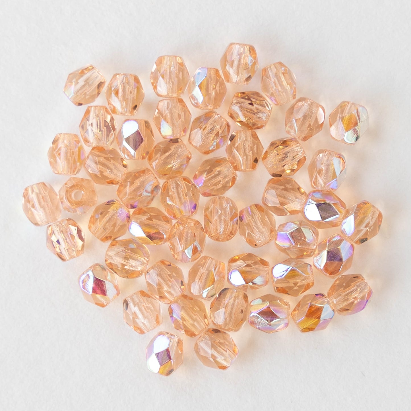 Load image into Gallery viewer, 4mm Round Beads - Rosaline AB- 50 beads
