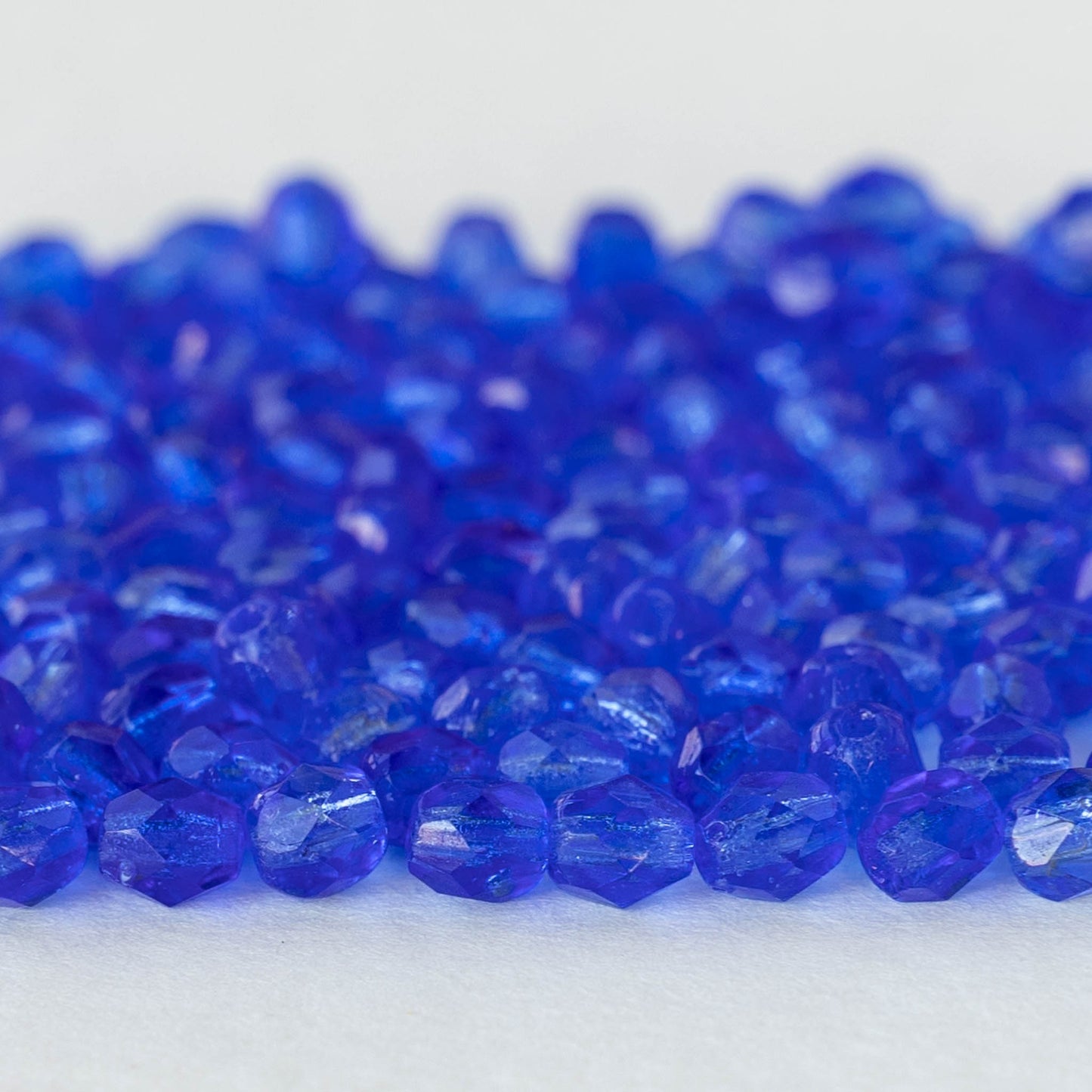 4mm Round Glass Beads - Light Blue Marble - 120 Beads – funkyprettybeads