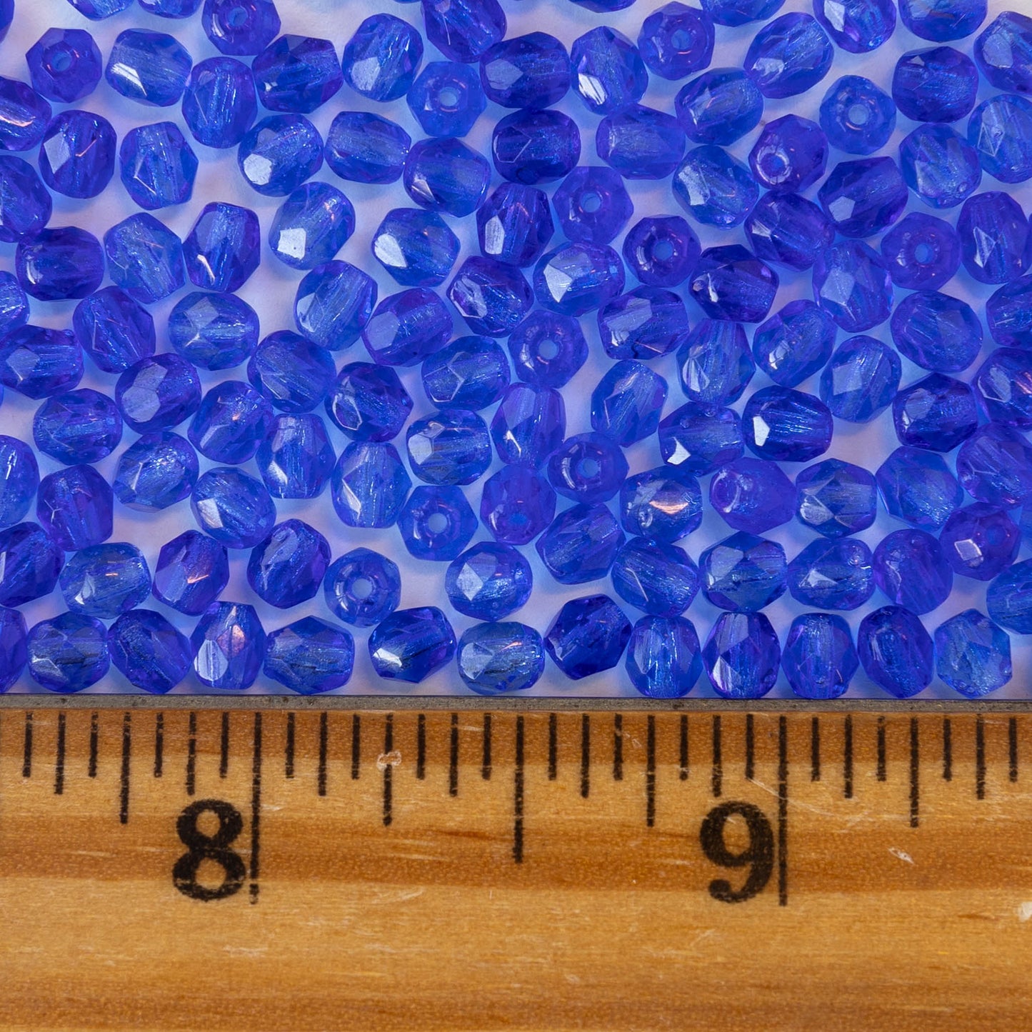 4mm Round Beads - Blue Mix - 120 beads