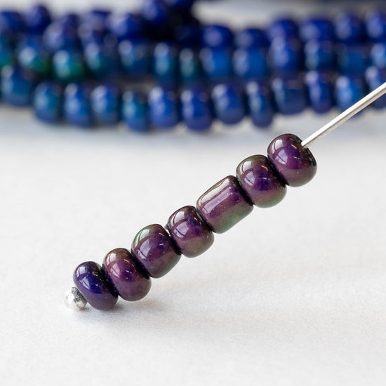 Size 6 Seed Beads - 4mm Color Changing Mood Beads - 6 inch strand