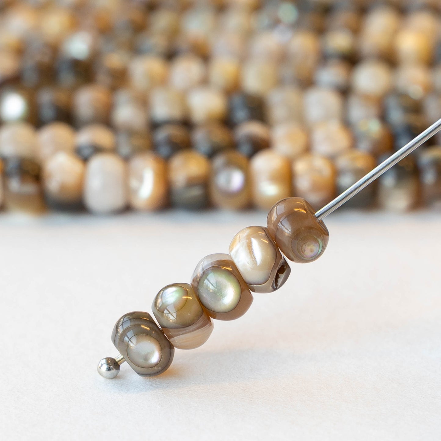 4x6mm Abalone Rondelle Beads - Half or Whole Strand