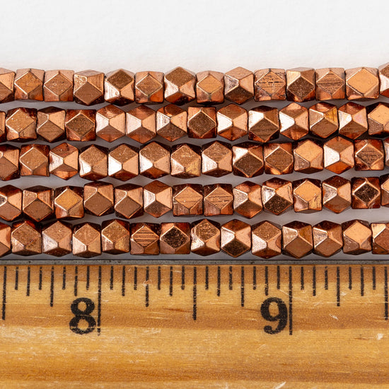 Load image into Gallery viewer, 5mm Cornerless Cube Beads - Copper - 25 beads
