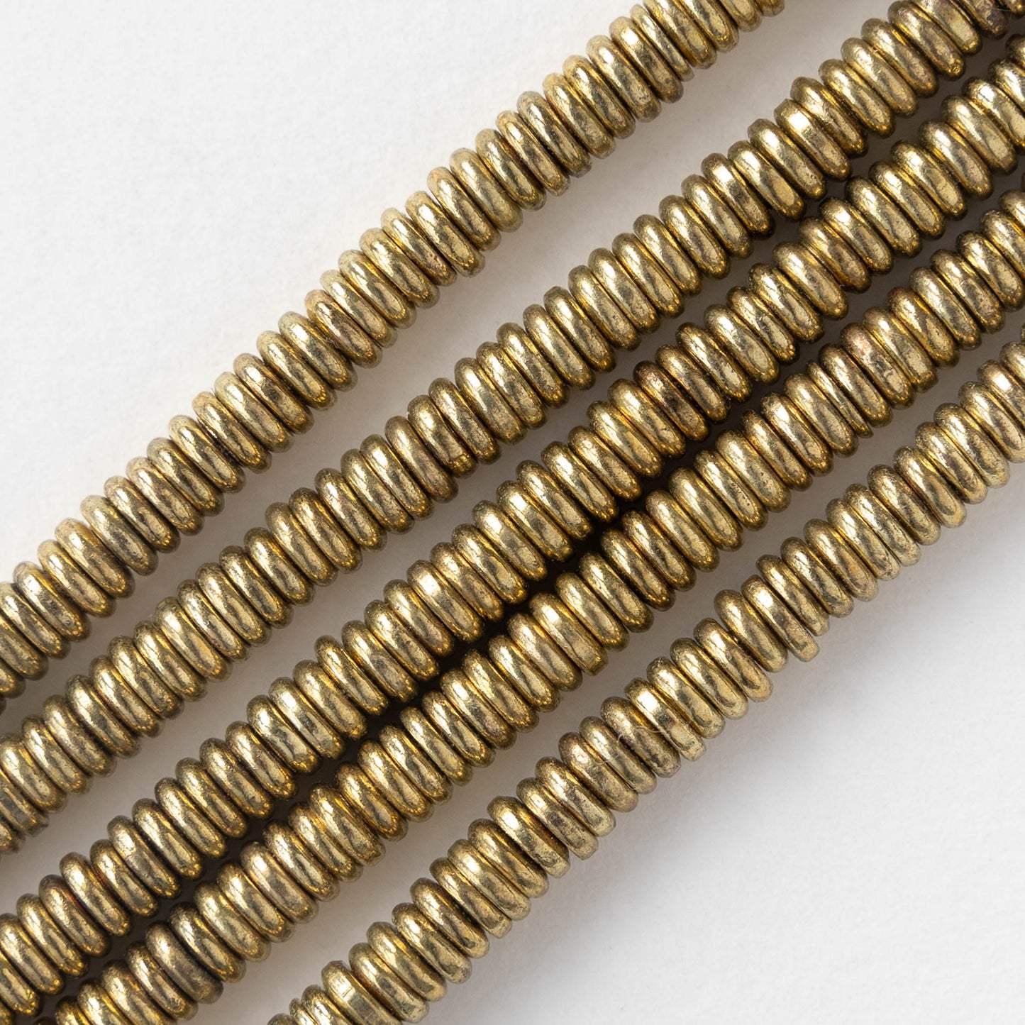 5mm Brass Disk Beads - 4 inches