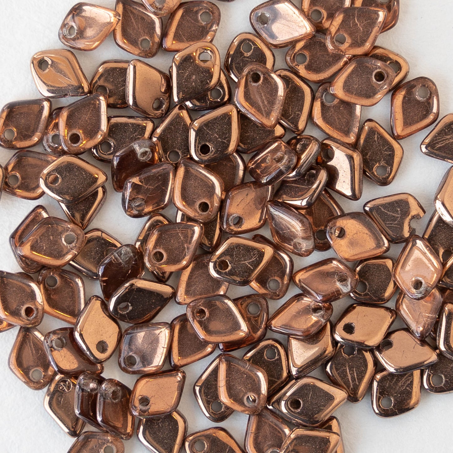 5mm Glass Dragon Scale Beads  - Crystal Capri Gold - 5 or 10 grams