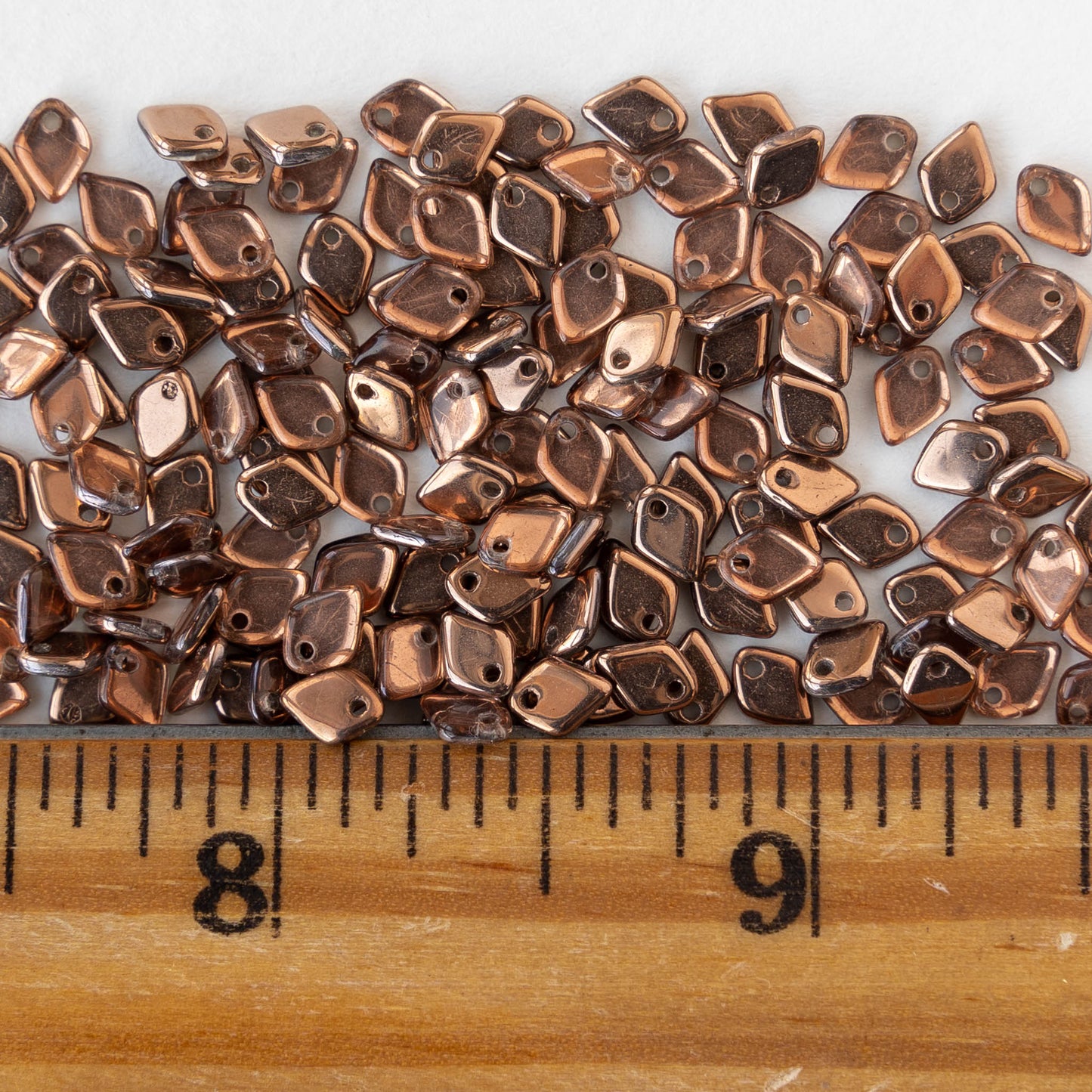 5mm Glass Dragon Scale Beads  - Crystal Capri Gold - 5 or 10 grams