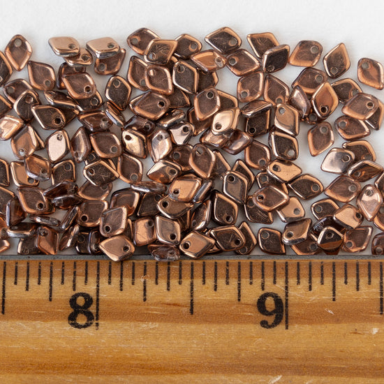 5mm Glass Dragon Scale Beads  - Crystal Capri Gold - 5 or 10 grams