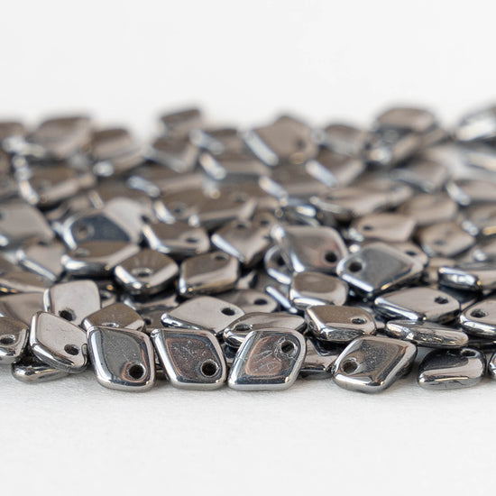 5mm Glass Dragon Scale Beads  - Crystal Full Chrome - 5 or 10 grams