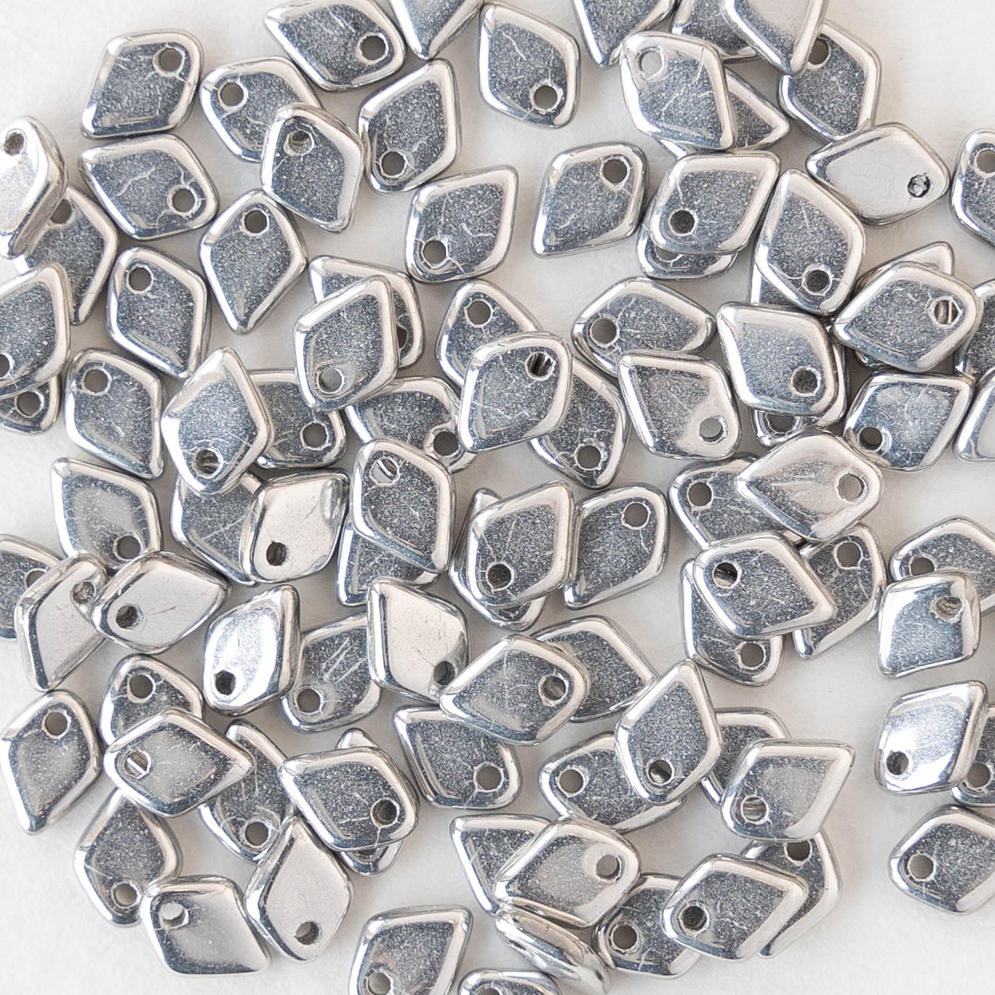 5mm Glass Dragon Scale Beads  - Crystal Full Labrador - 5 or 10 grams