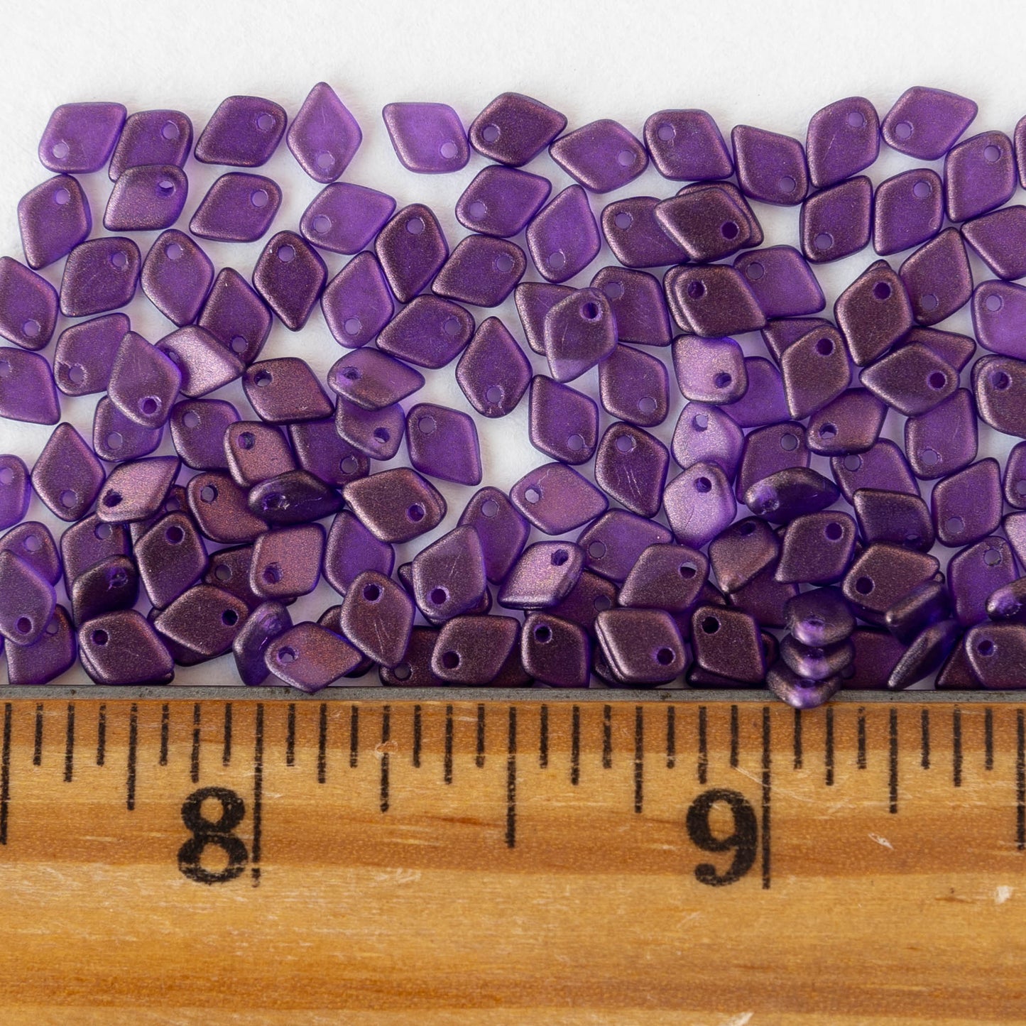 5mm Glass Dragon Scale Beads  - Crystal Magenta - 5 or 10 grams
