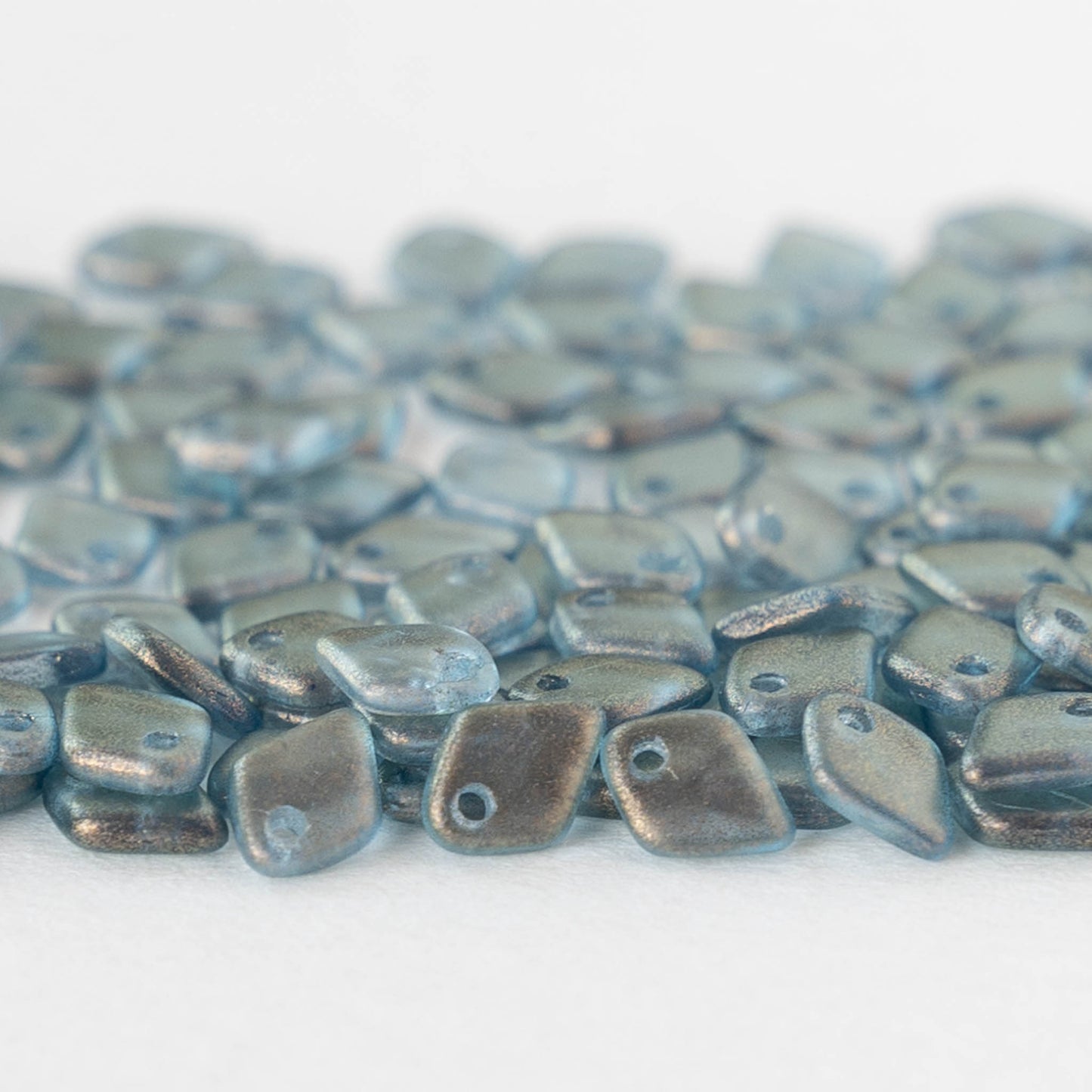5mm Glass Dragon Scale Beads  - Crystal Shadows - 5 or 10 grams