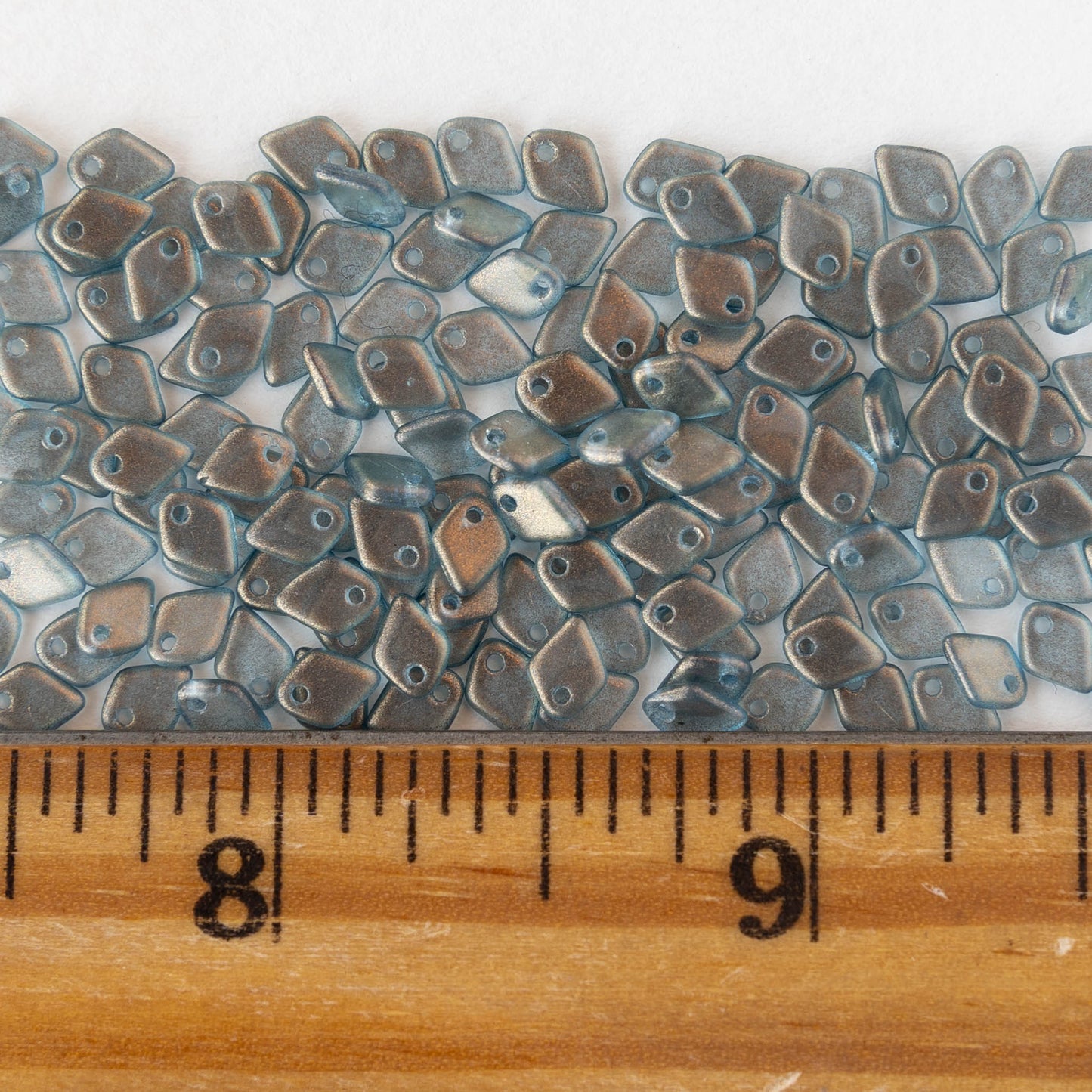 5mm Glass Dragon Scale Beads  - Crystal Shadows - 5 or 10 grams
