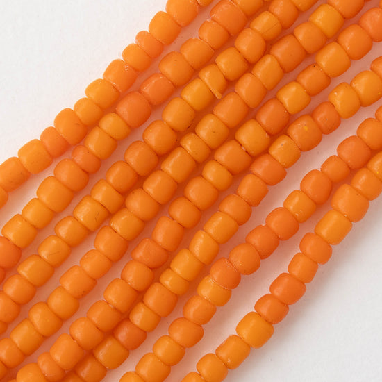 Java Trade Beads - Opaque Orange - 12 Inches