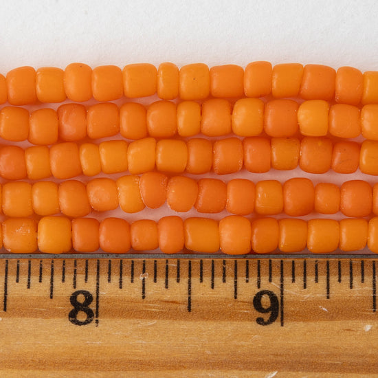 Java Trade Beads - Opaque Orange - 12 Inches