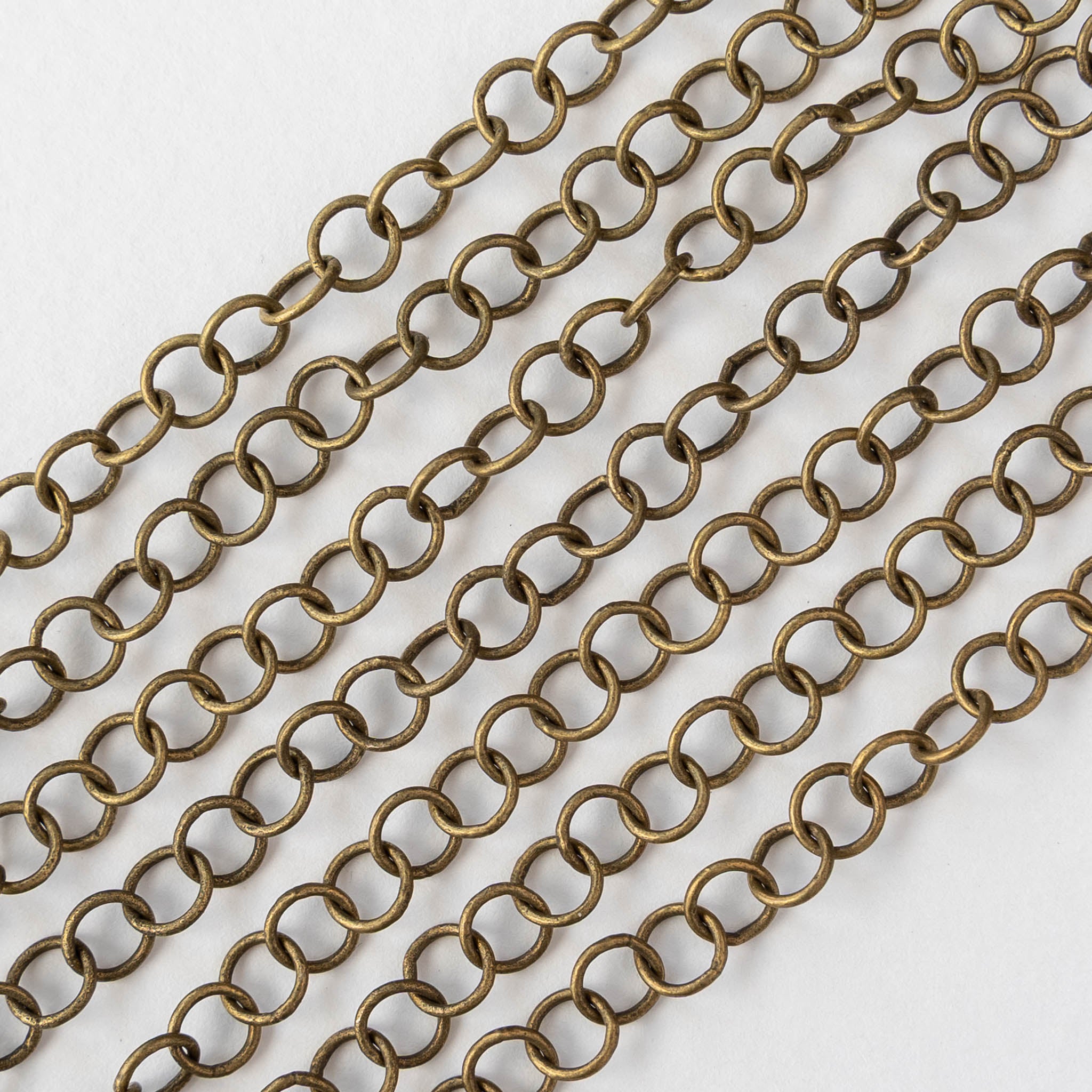 5mm Round Link Chain - Antique Brass - Priced by the foot ...