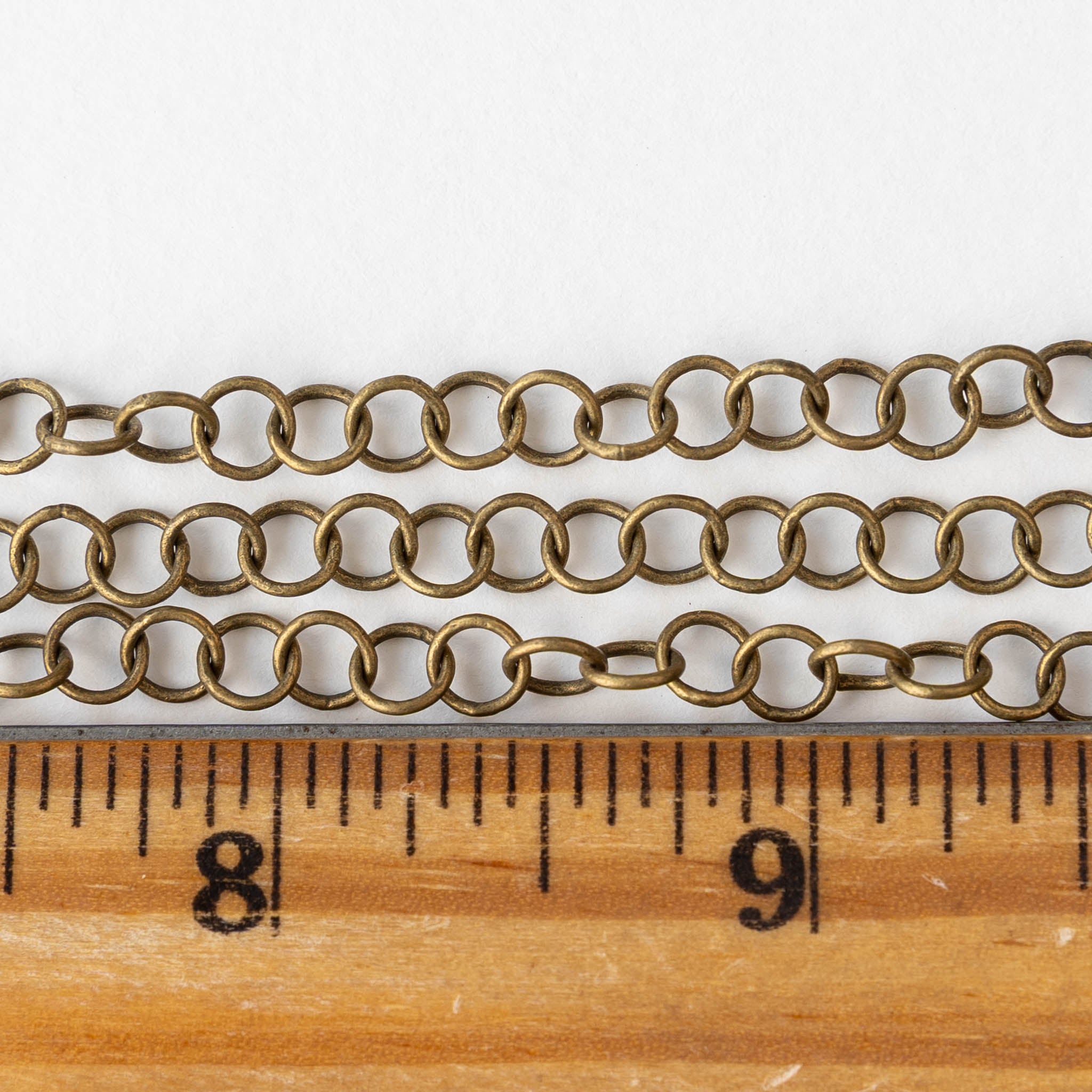 5mm Round Link Chain - Antique Brass - Priced by the foot ...