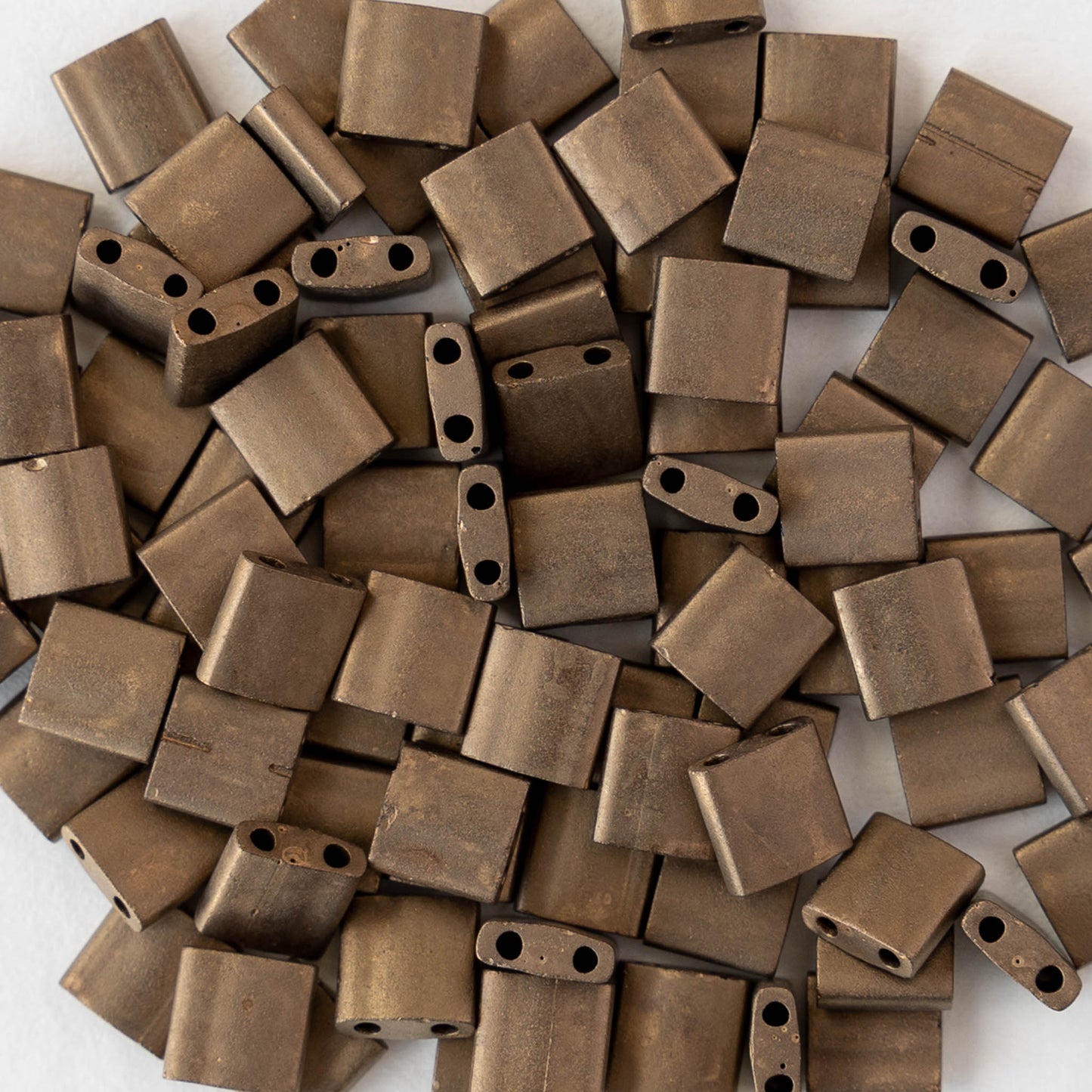 5mm Tila Beads - Metallic Dark Bronze - 5 or 10 grams