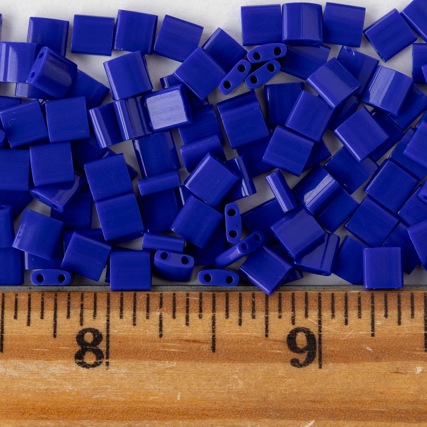 5mm Tila Beads - Opaque Cobalt - 5 or 10 grams