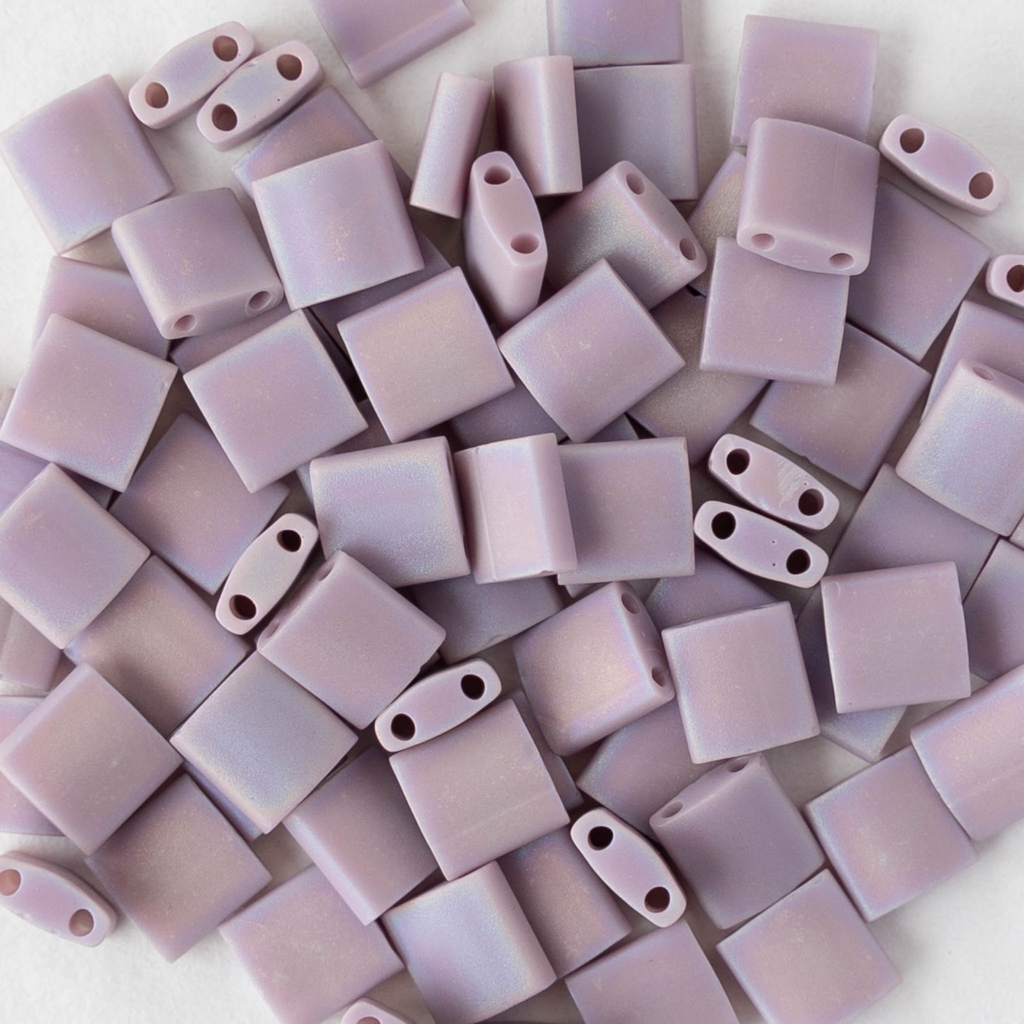 5mm Tila Beads - Opaque Lavender AB Matte - 5 or 10 grams