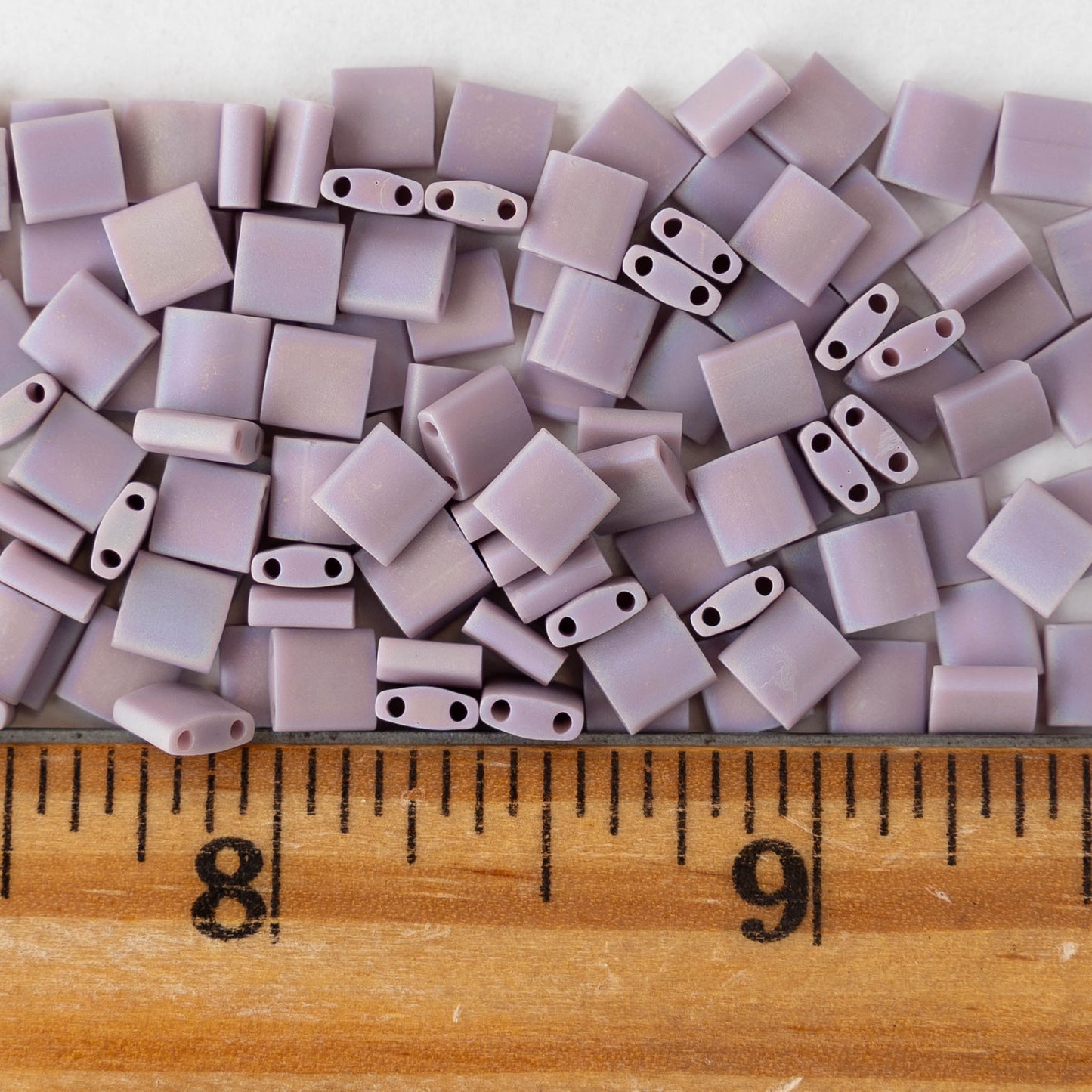 5mm Tila Beads - Opaque Lavender AB Matte - 5 or 10 grams