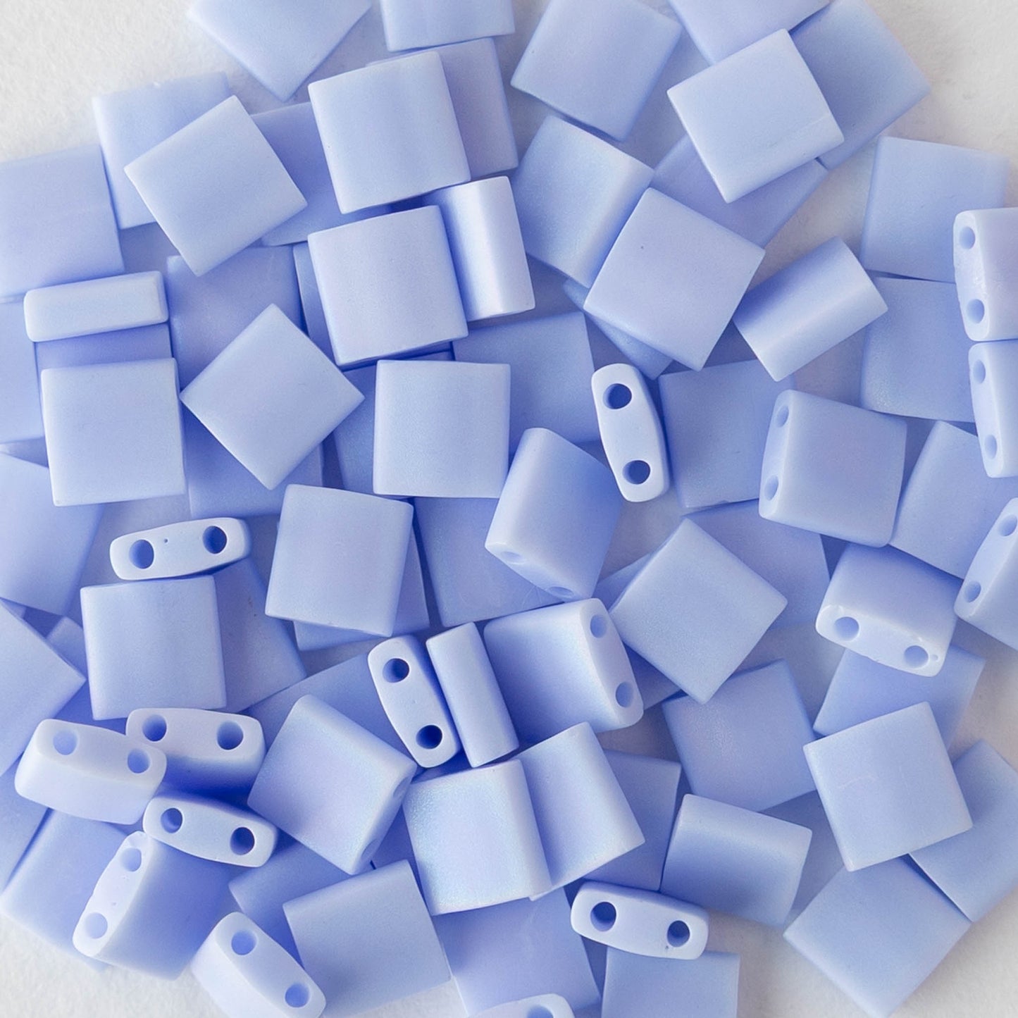 5mm Tila Beads - Opaque Light Periwinkle Matte - 5 or 10 grams