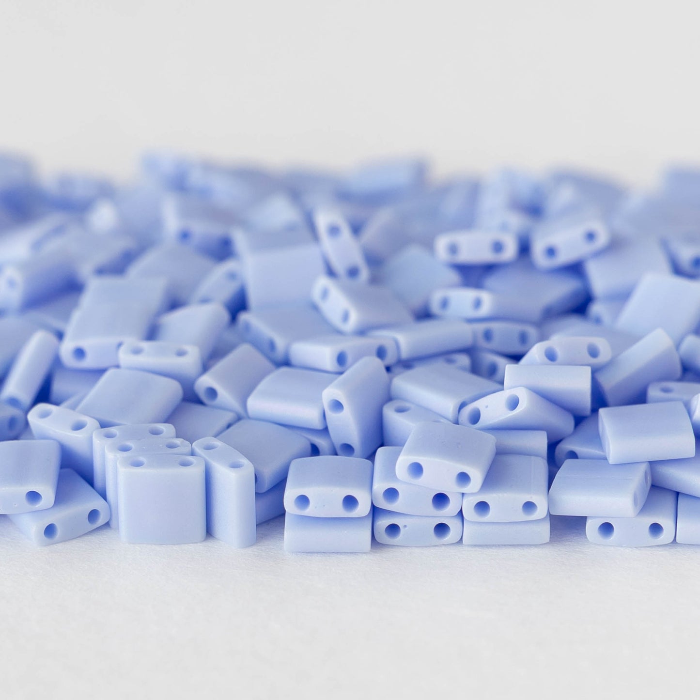 5mm Tila Beads - Opaque Light Periwinkle Matte - 5 or 10 grams