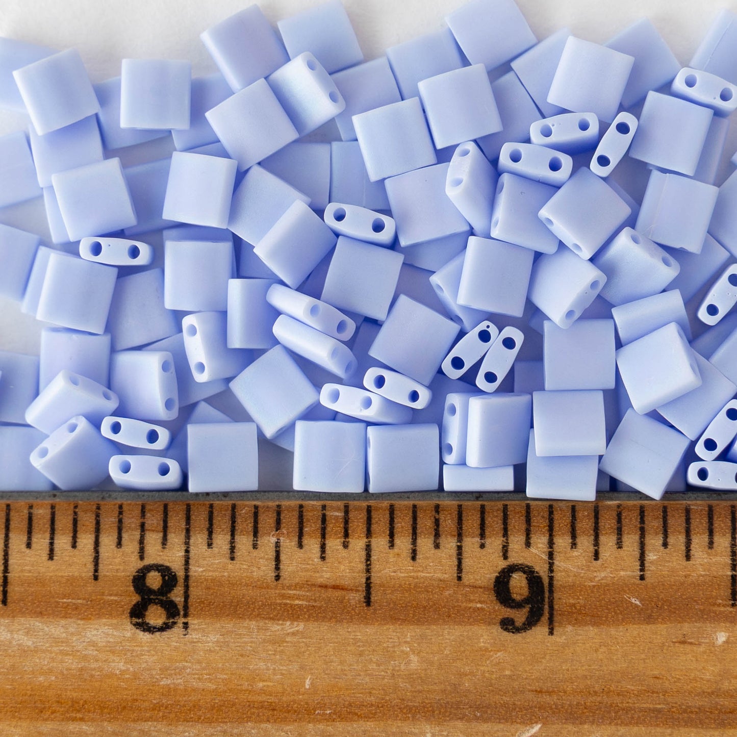 5mm Tila Beads - Opaque Light Periwinkle Matte - 5 or 10 grams