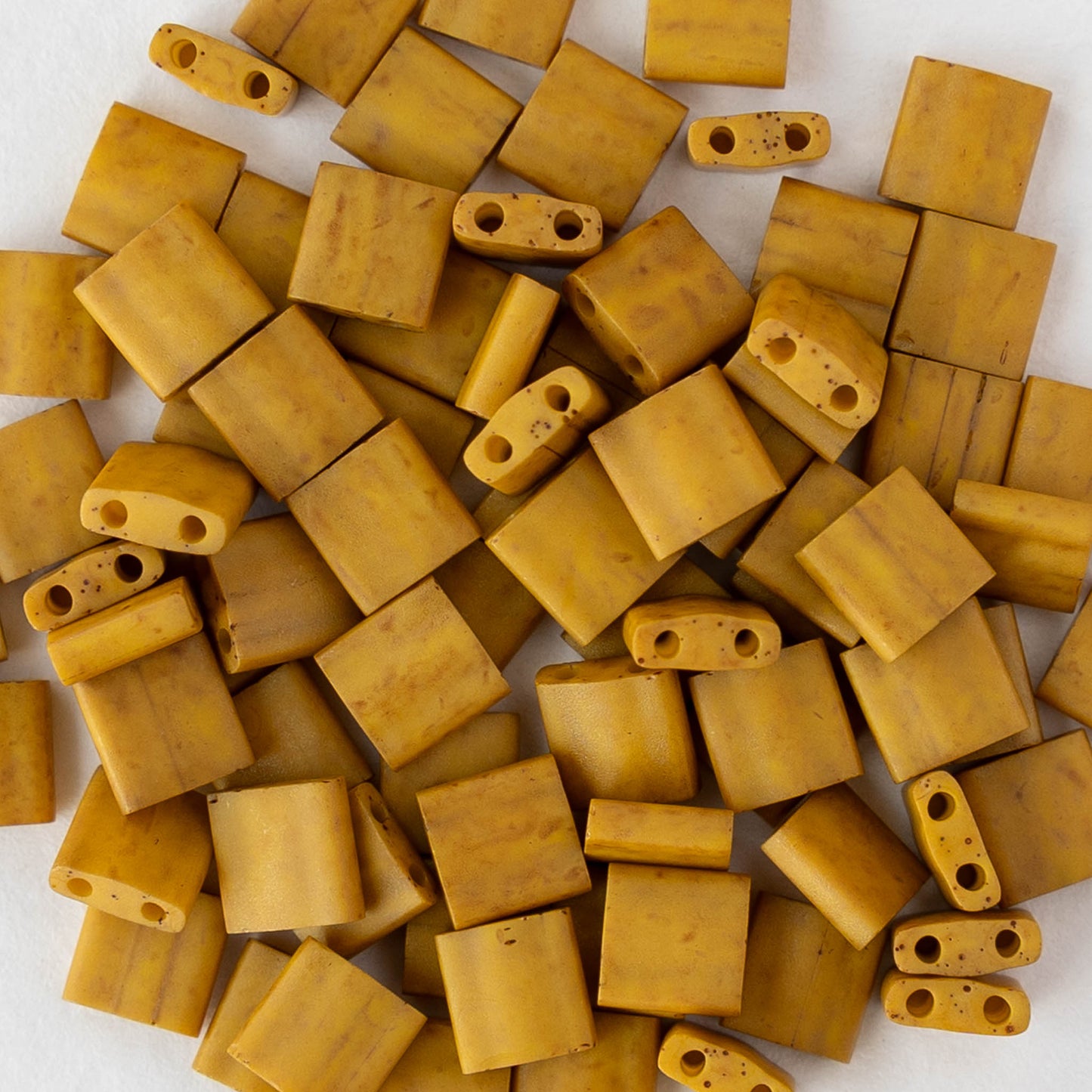 5mm Tila Beads - Opaque Mustard - 5 or 10 grams