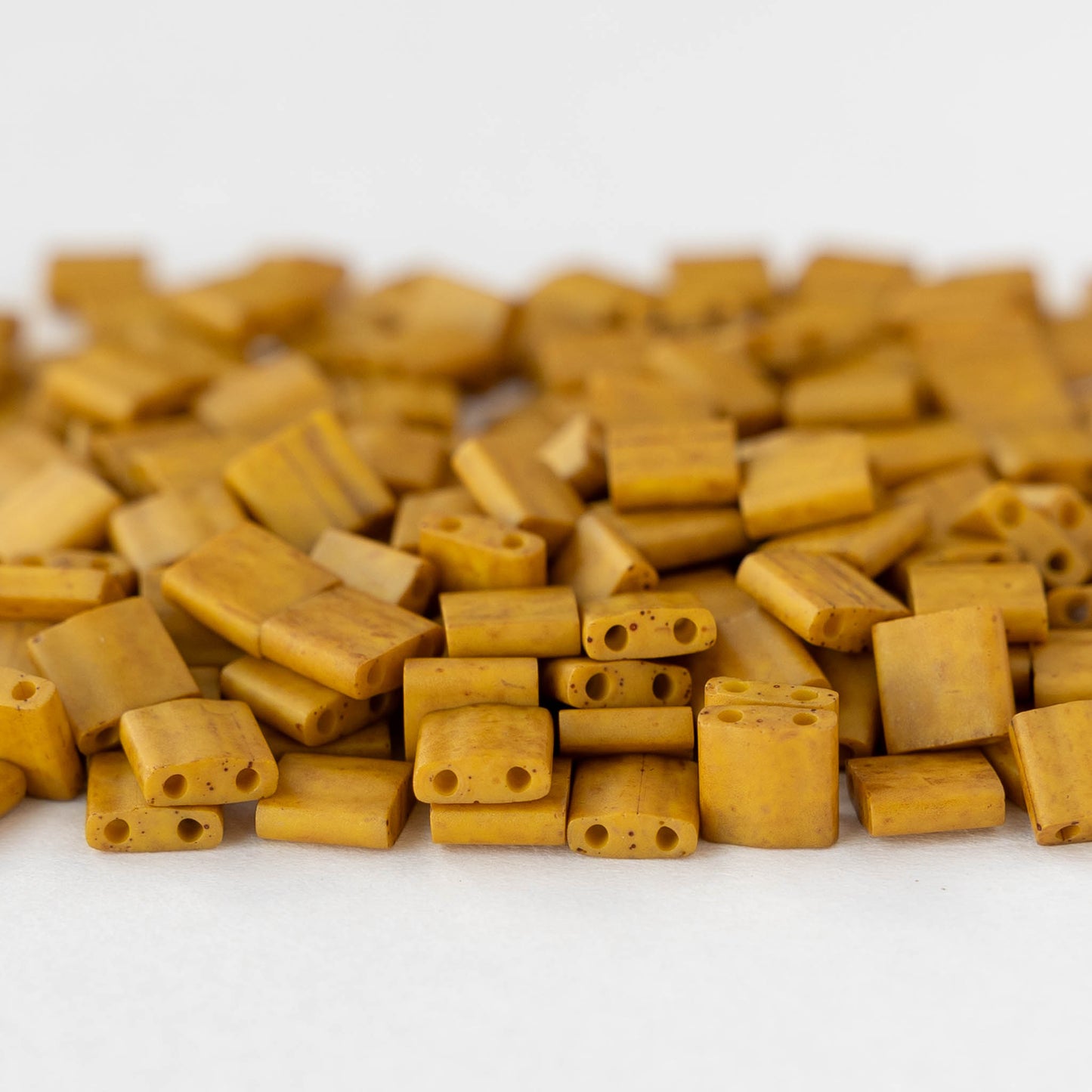 5mm Tila Beads - Opaque Mustard - 5 or 10 grams