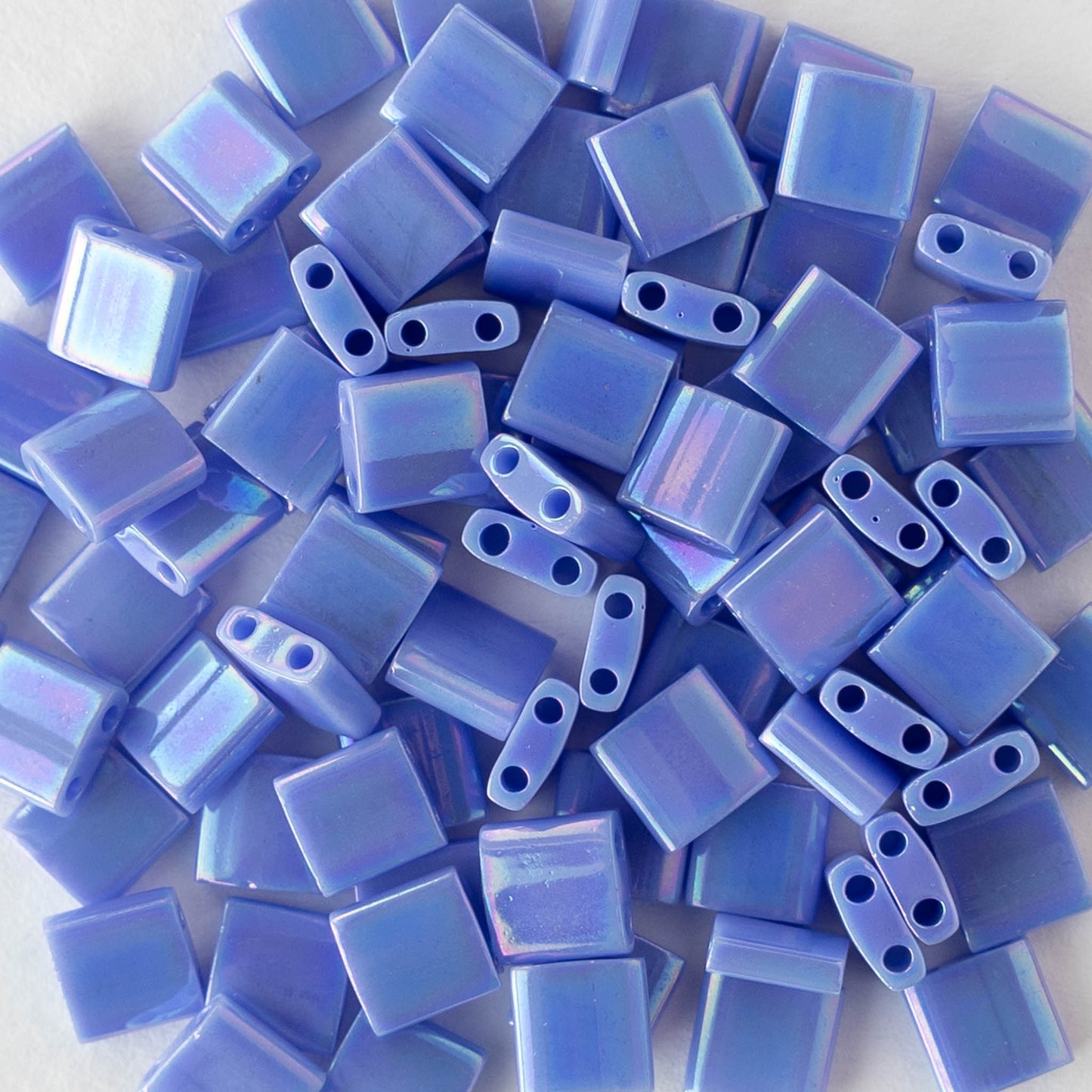 5mm Tila Beads - Opaque Periwinkle AB - 5 or 10 grams
