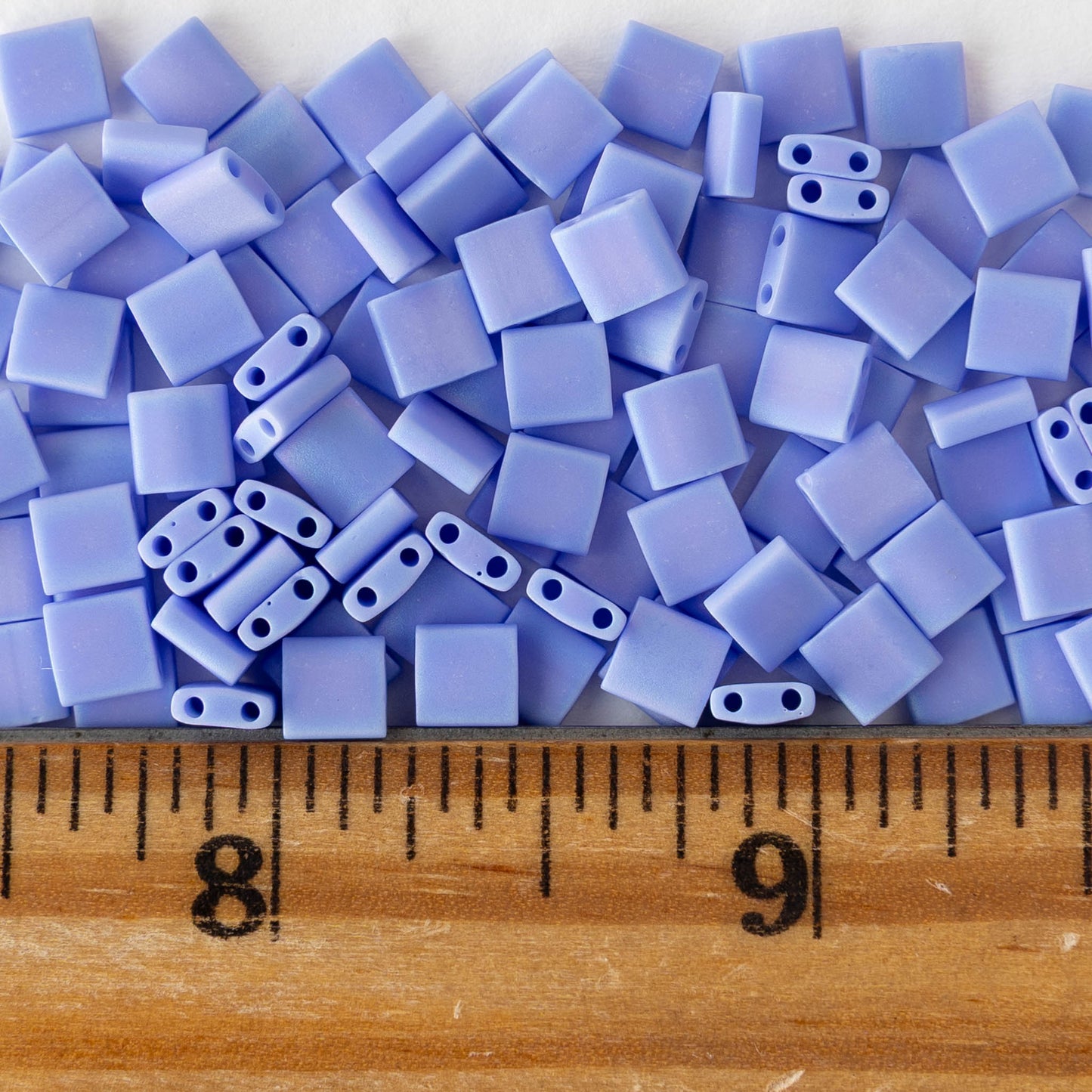 5mm Tila Beads - Opaque Periwinkle Matte AB - 5 or 10 grams
