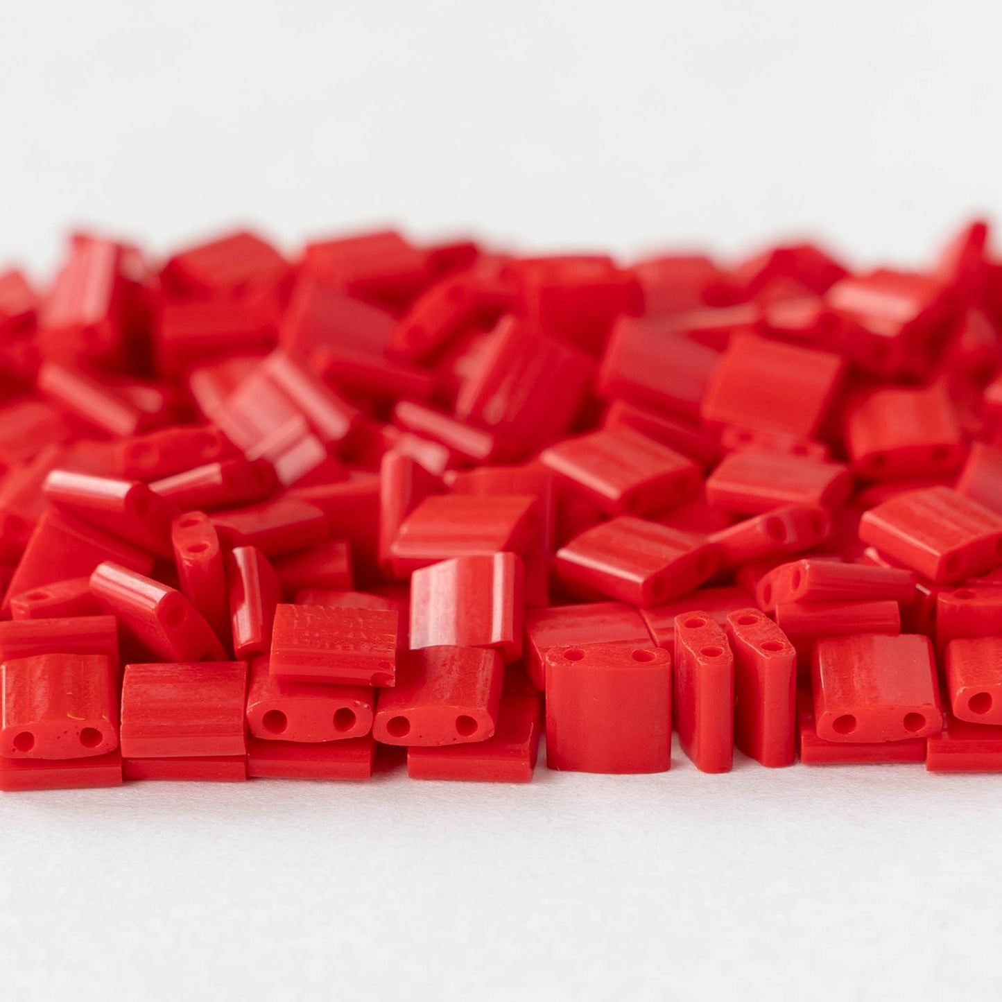 5mm Tila Beads - Opaque Red - 5 or 10 grams