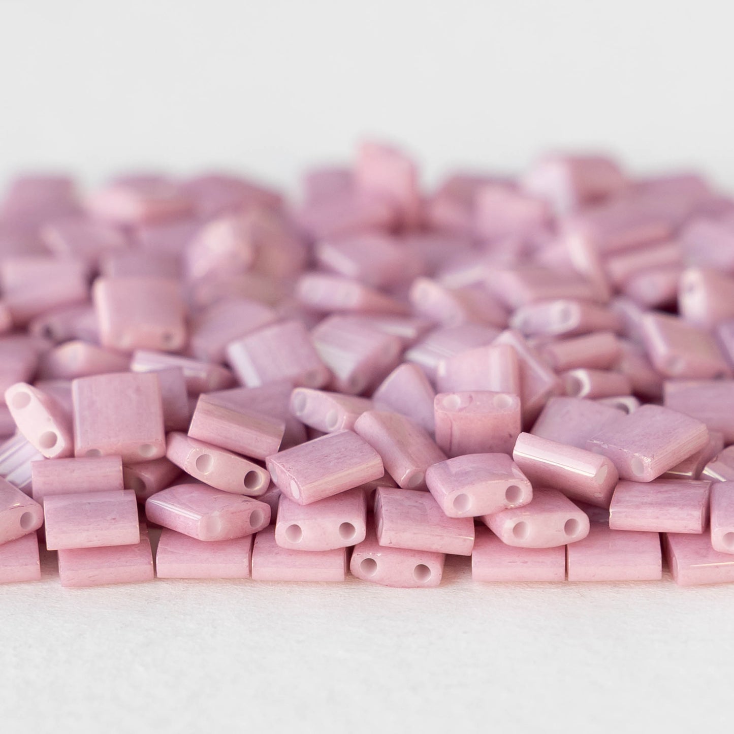 5mm Tila Beads - Antique Rose Luster - 5 or 10 grams