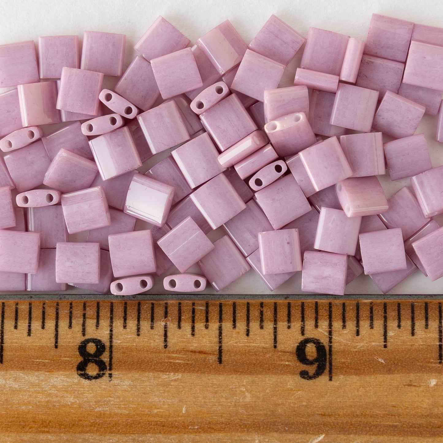 5mm Tila Beads - Antique Rose Luster - 5 or 10 grams