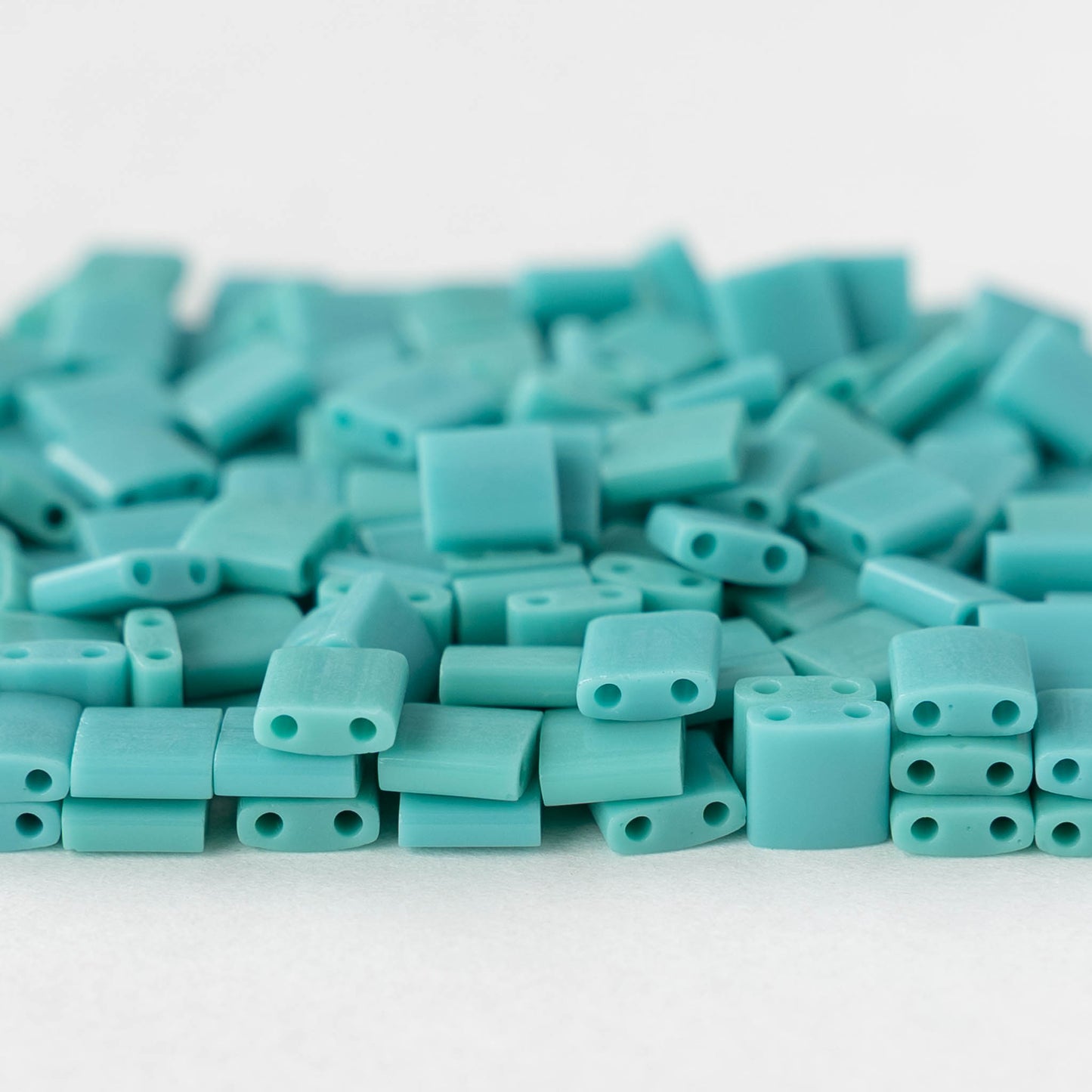 5mm Tila Beads - Opaque Turquoise - 5 or 10 grams