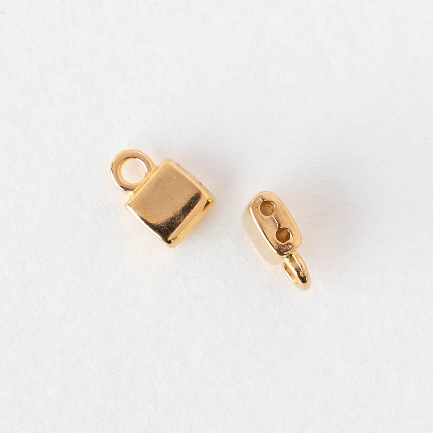 Piperi Tila Bead Ending - 24 K Gold Plated - 6 pieces