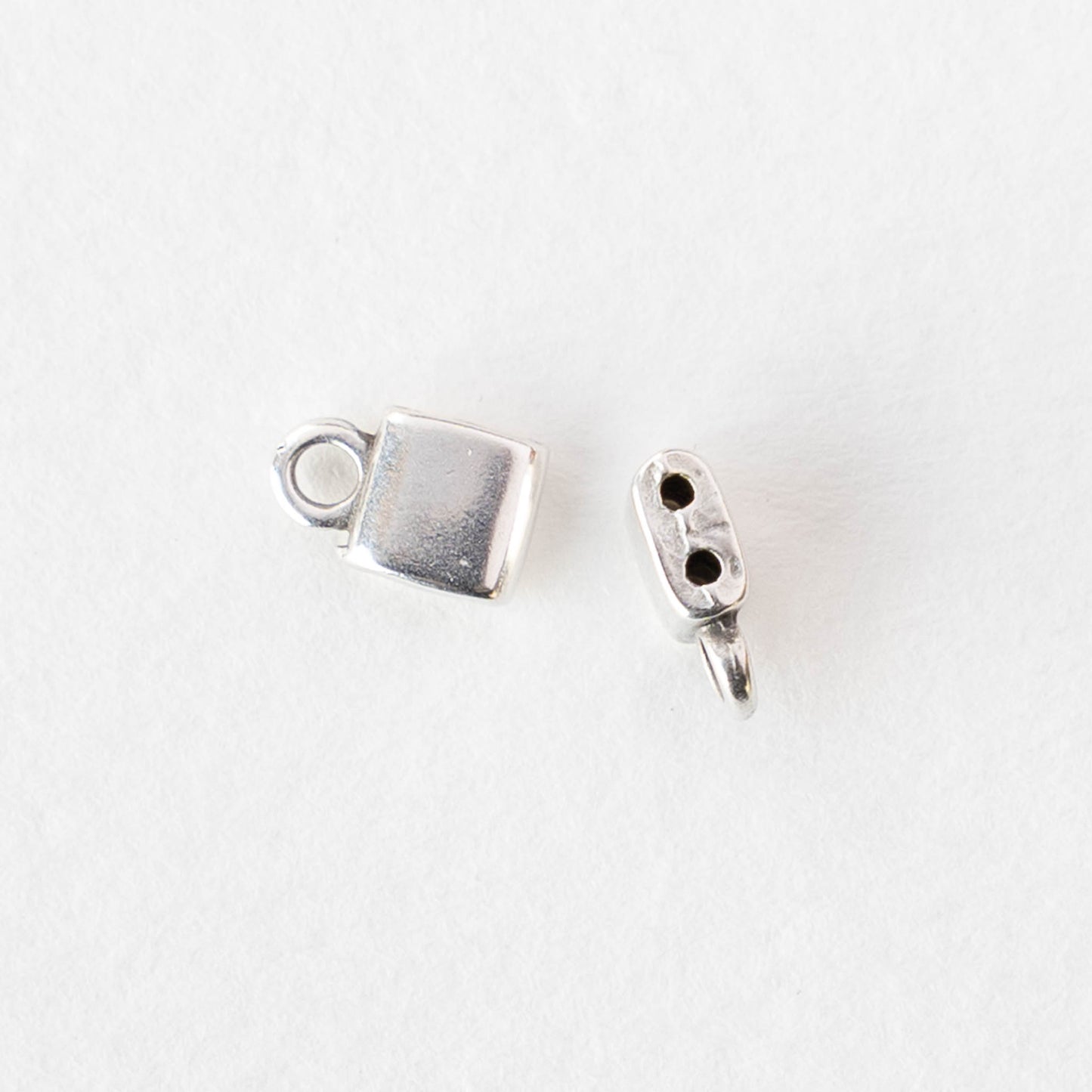 Piperi Tila Bead Ending - Antique Silver Plate - 6 pieces