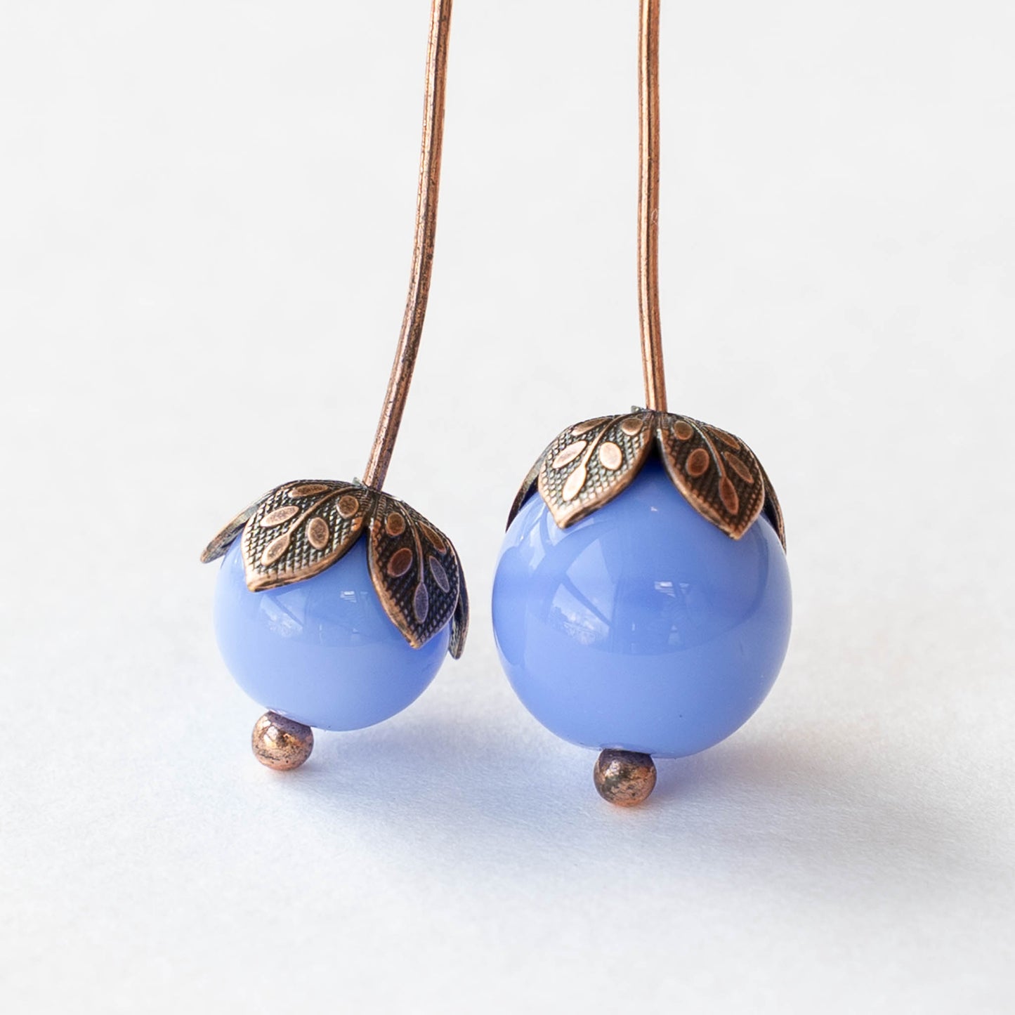 5x9mm Flower Bead Caps - Copper - 2, 6, or 12 beads