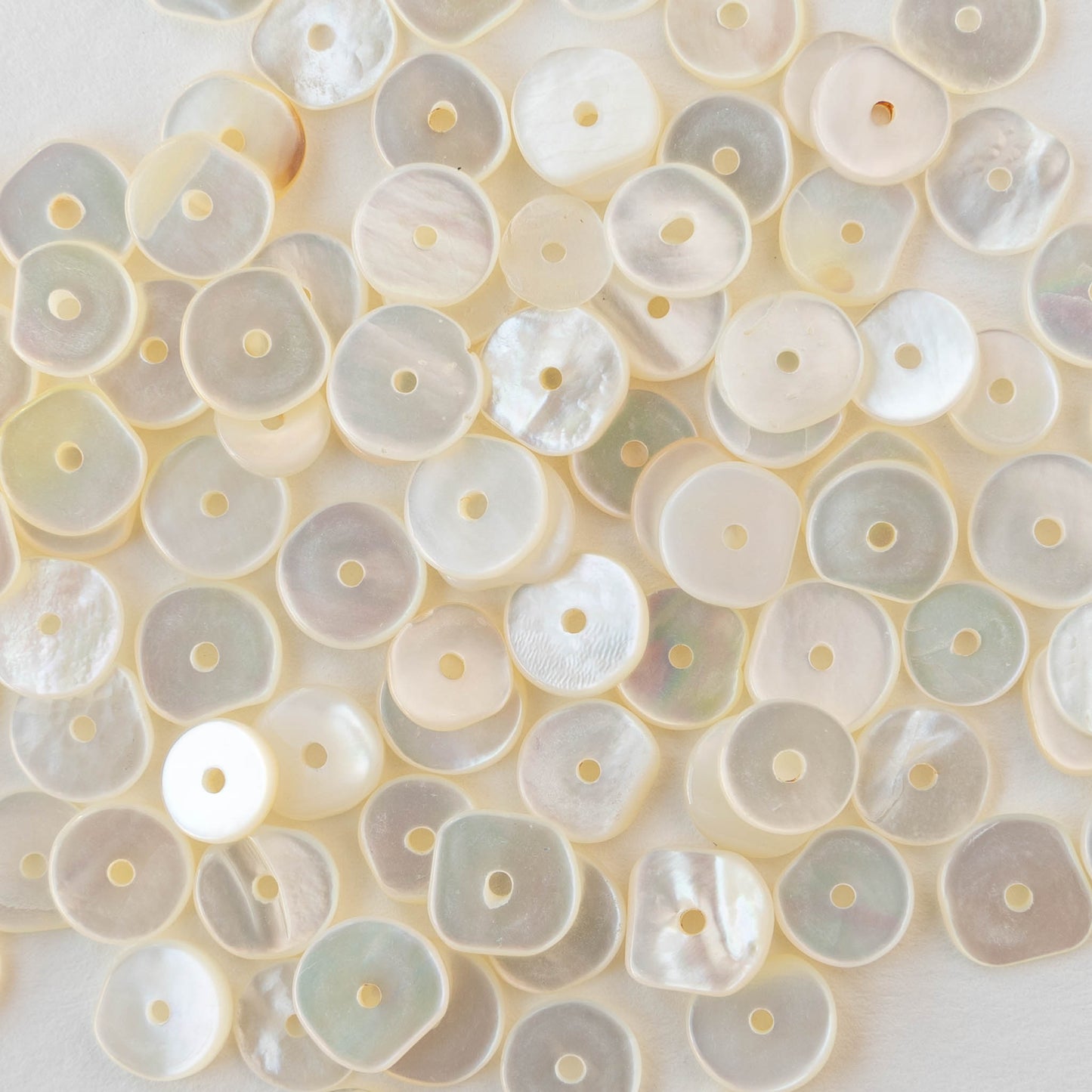 Mother of Pearl Disks - 6-8mm - 50