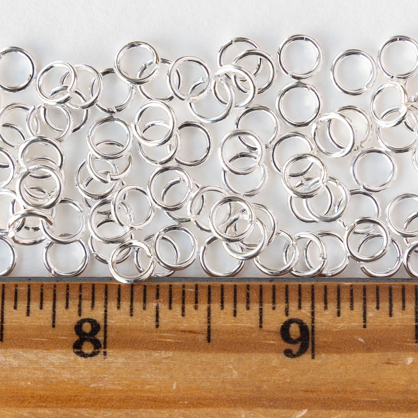 6mm Jump Ring - 18 Gauge - Silver  Plated- ~50 pieces