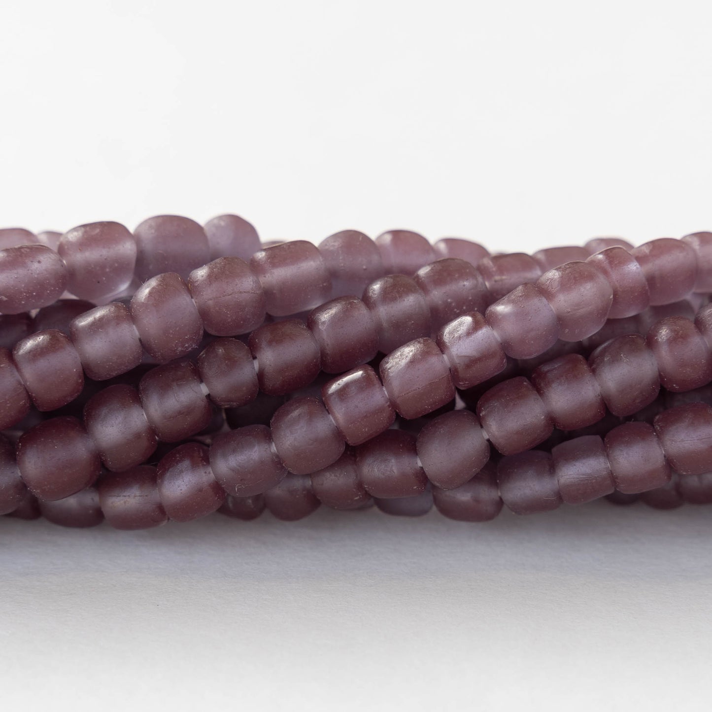 Glass Java Beads - Amethyst - Whole or Half Strand