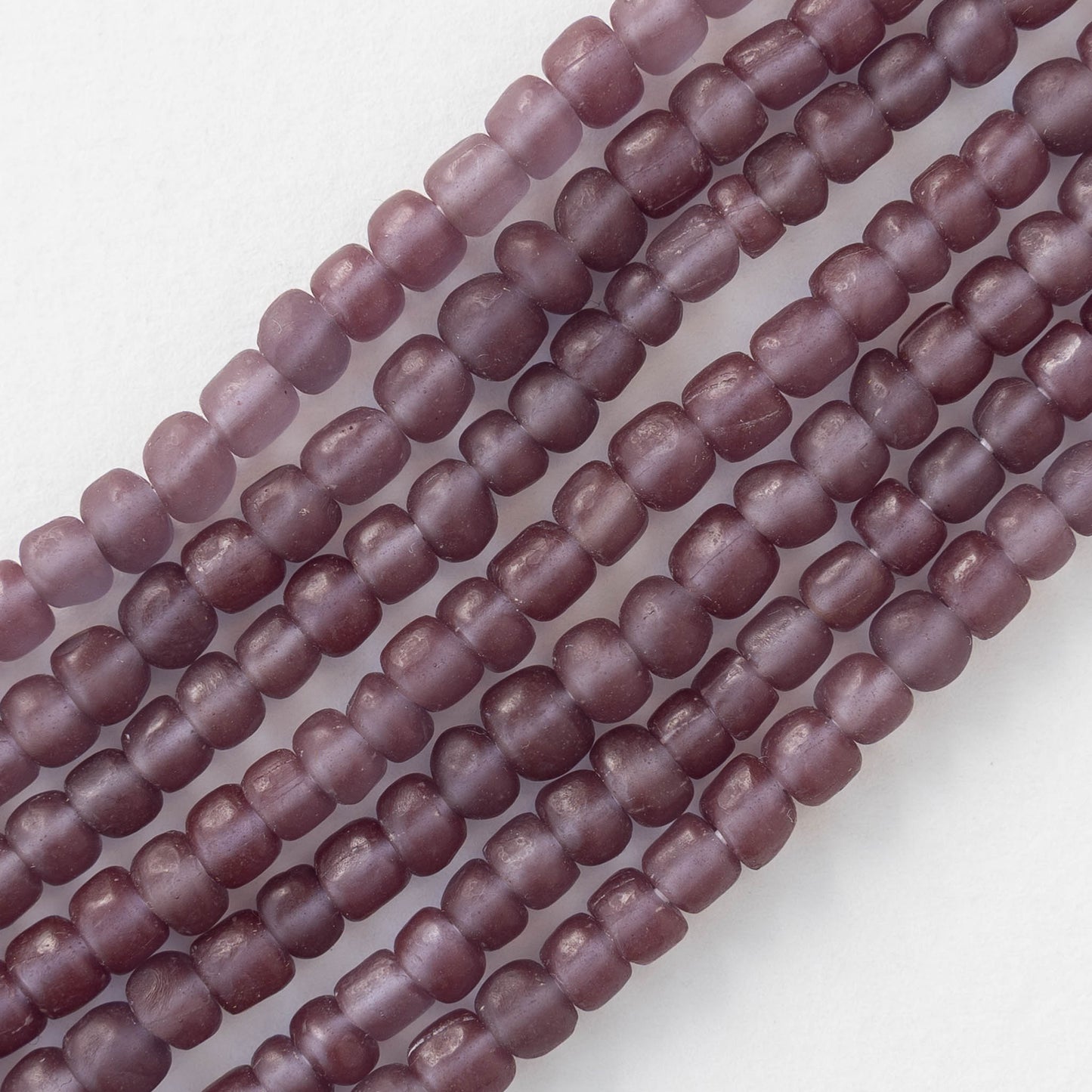 Glass Java Beads - Amethyst - Whole or Half Strand