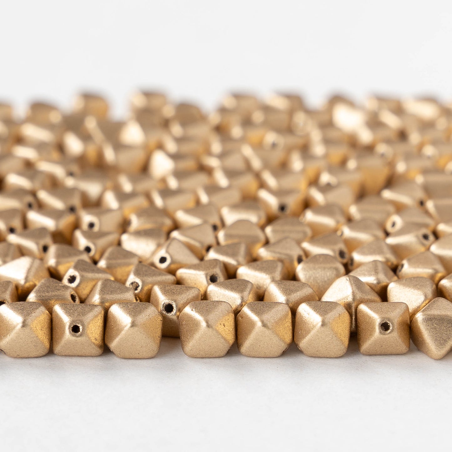 6mm Glass Bicone Beads - Aztec Gold - 75 beads