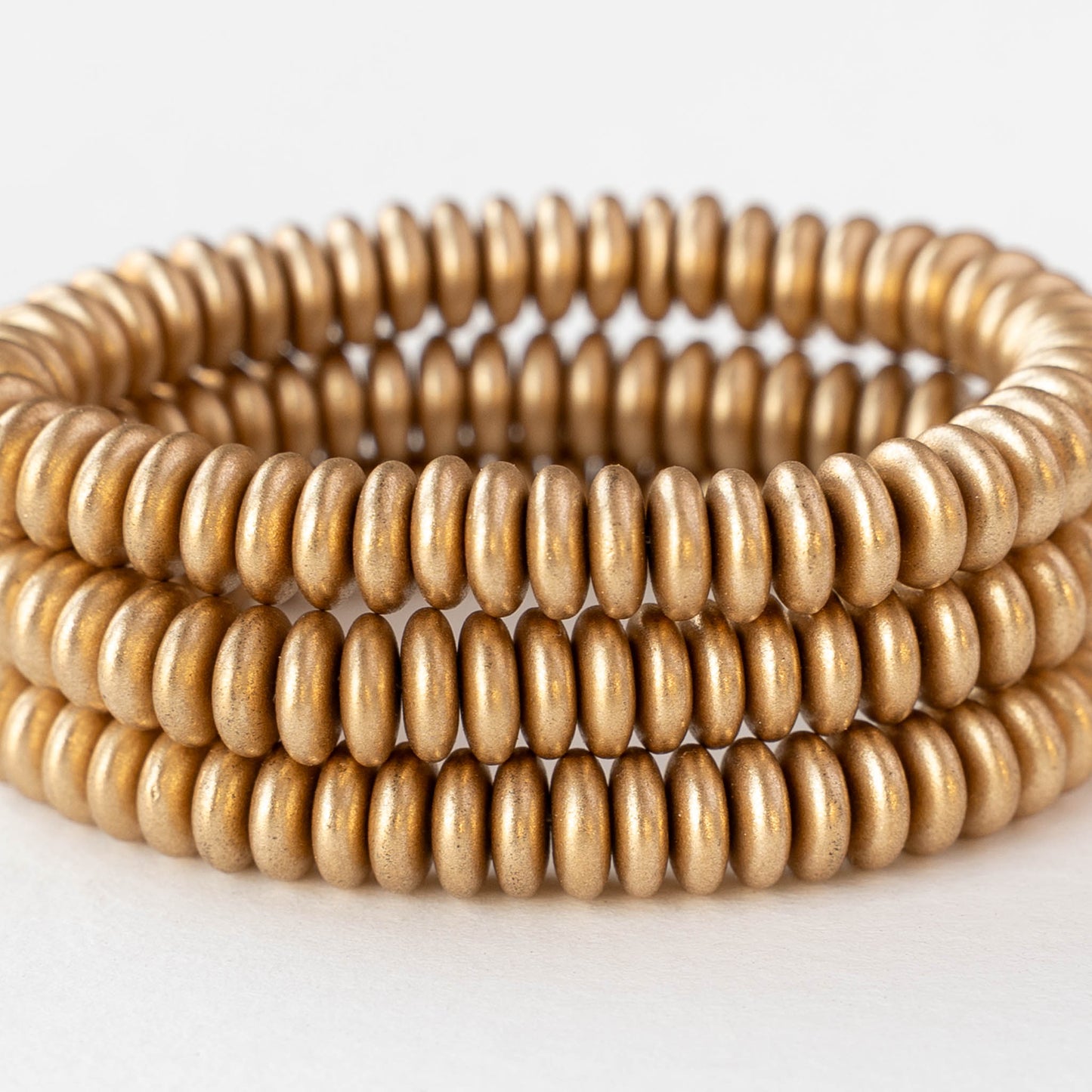 6mm Rondelle Beads - Aztec Gold - 50 beads