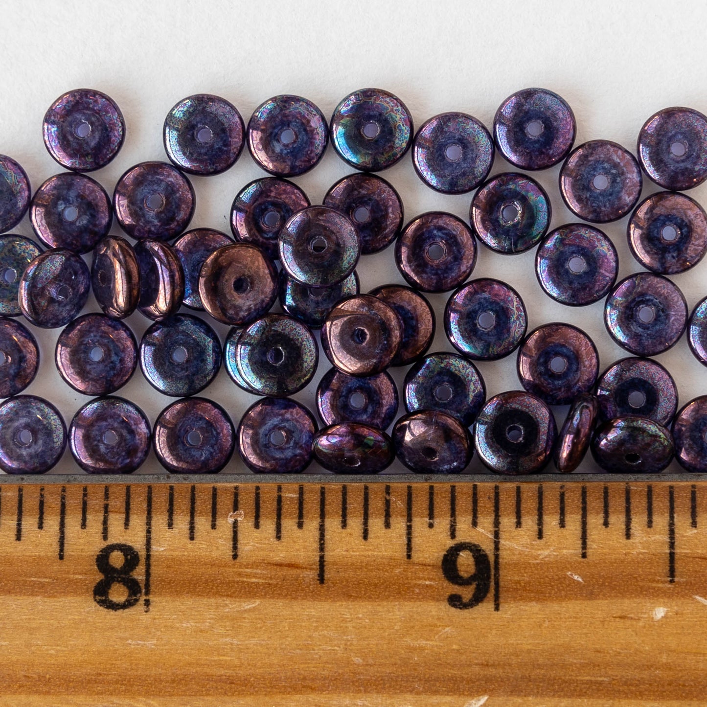 Load image into Gallery viewer, 6mm Rondelle Beads - Amethyst Luster - 100 Beads
