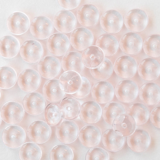 6mm Rondelle Beads - Lt. Pink - 100 Beads