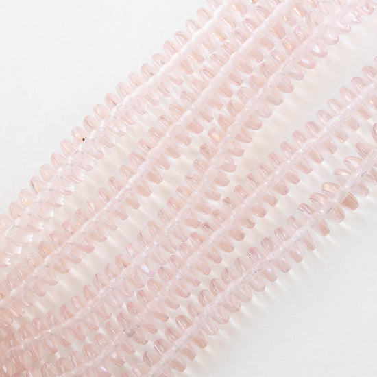 6mm Rondelle Beads - Lt. Pink - 100 Beads