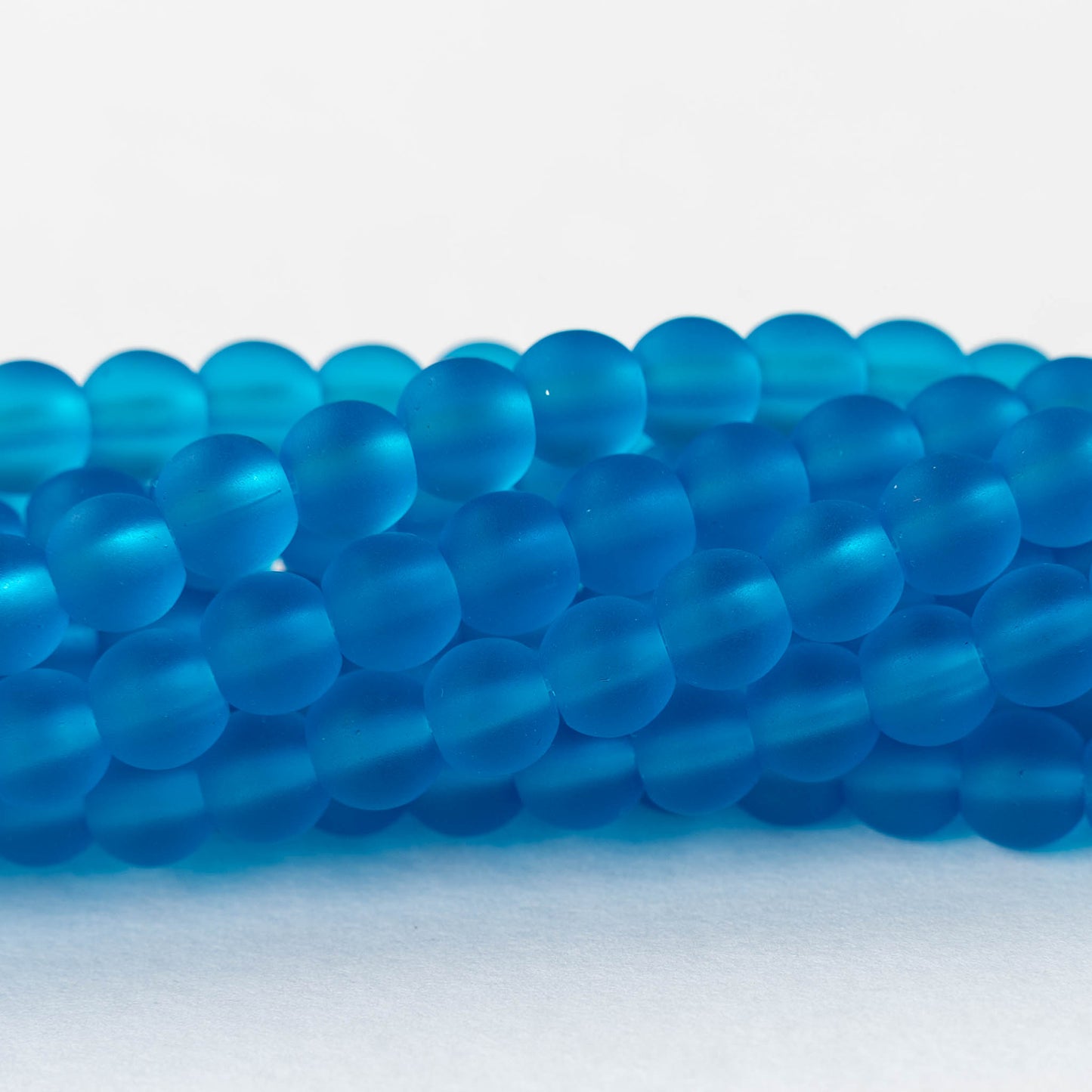 6mm Round Beads - Pacific Blue - 70 beads